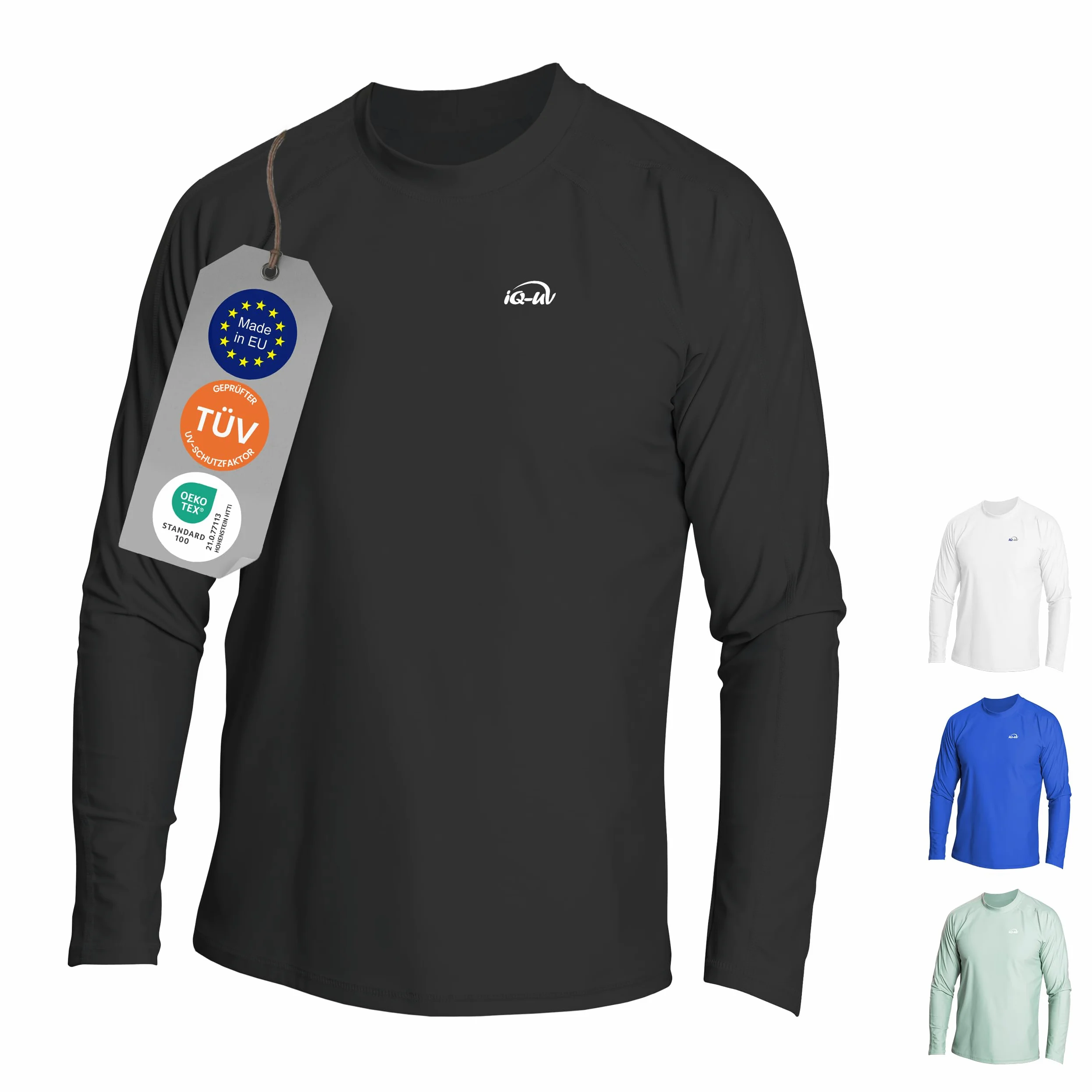 IQ-Company IQ 300 - Camiseta de Manga Larga para Hombre con protección UV