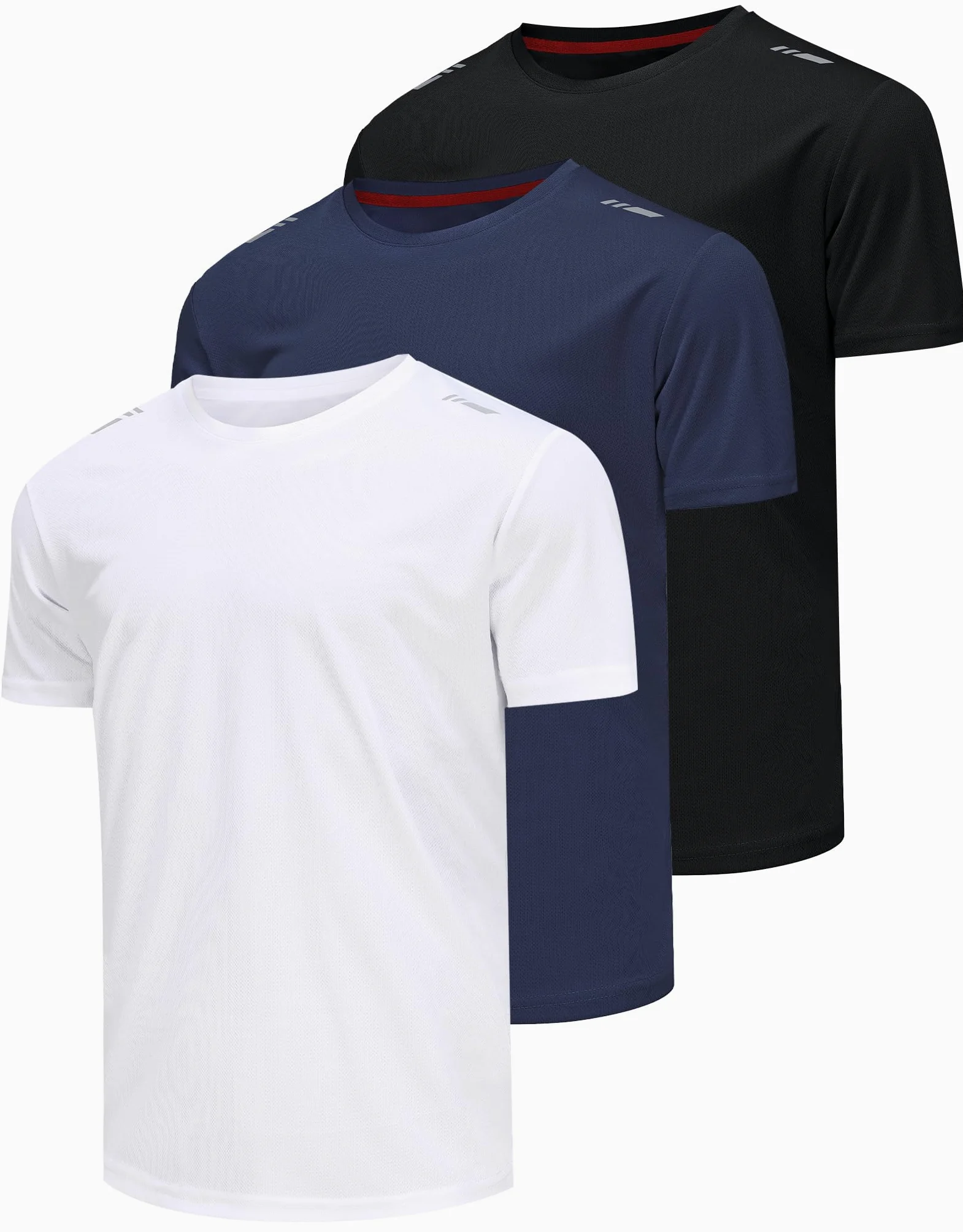 Camiseta Deporte Hombre, Pack de 3 Camisetas Manga Corta Hombre, Transpirable Deportiva Running Gimnasio Camiseta Gym Hombre