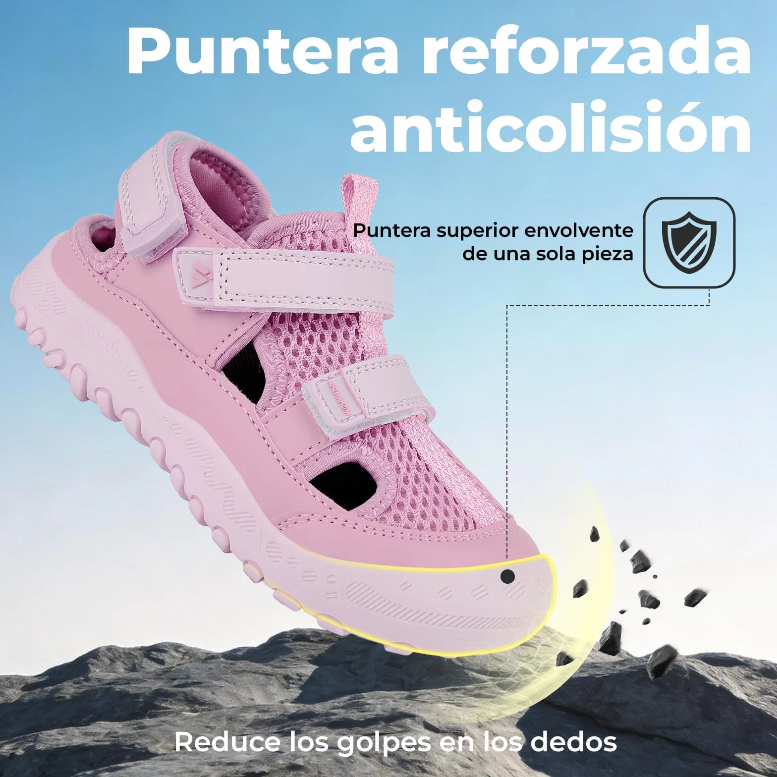 Mishansha Sandalias Niño Niña Trekking Puntera Cerrada Transpirables Antideslizantes Tallas 24-38