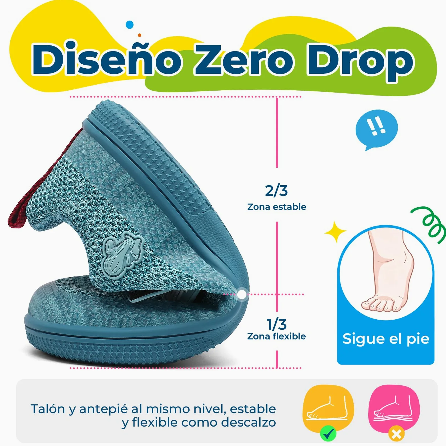 Saguaro Zapatos Barefoot para niños, Cierre de Gancho y Bucle y Puntera Ancha, Zapatos Infantiles Casuales para el día a día y el Colegio, Gr.25-36