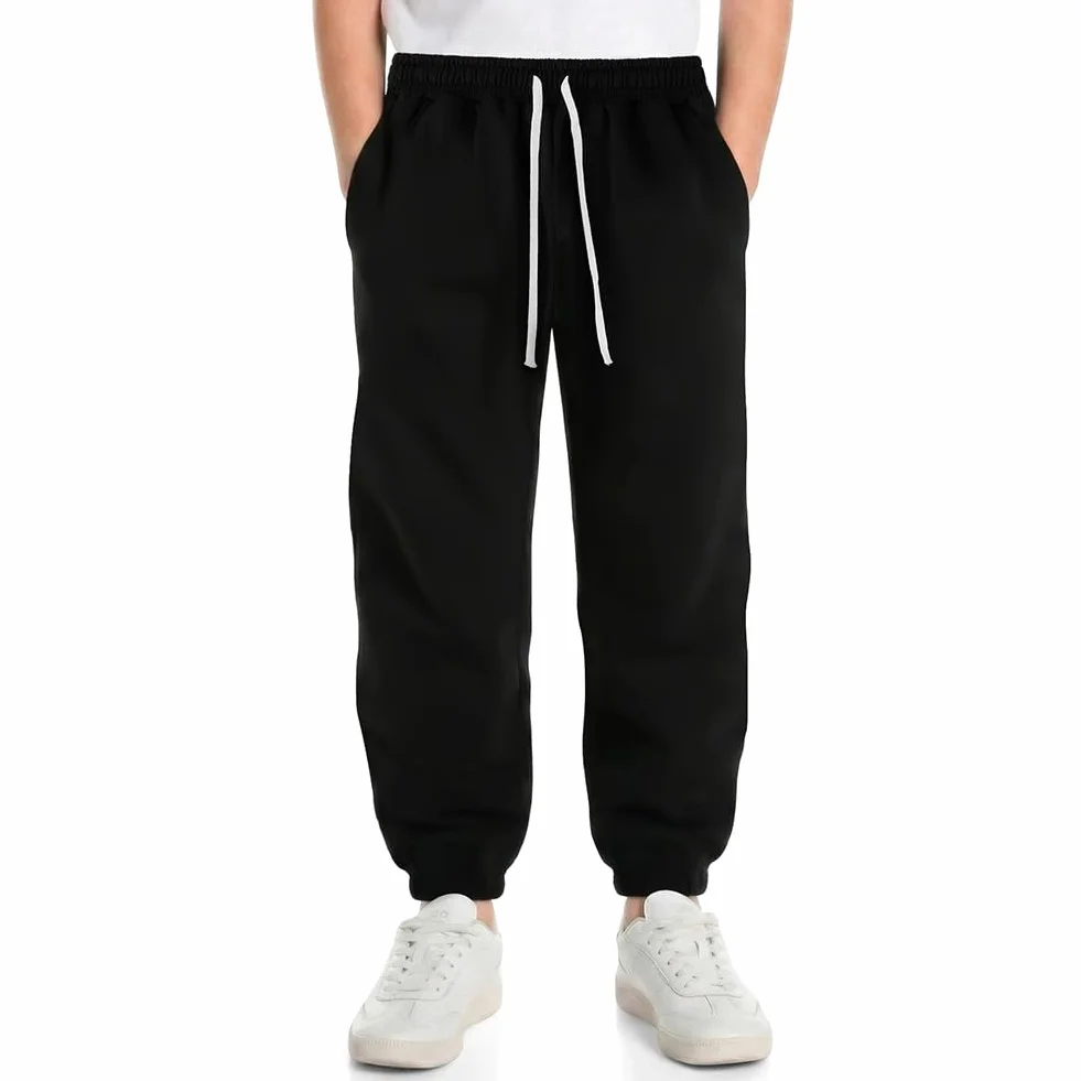 Pantalones para Niño Deportivos Casuales Pierna Recta Cintura Elástica Dos Bolsillos