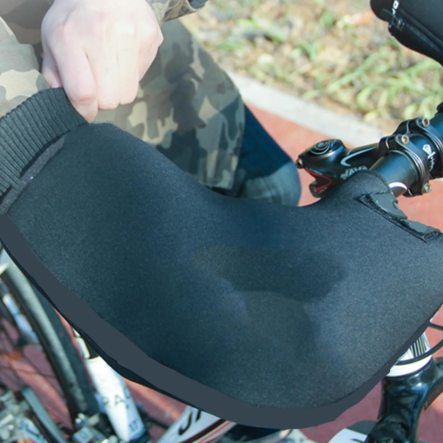 Guantes de manillar de ciclo, guantes impermeables para manillar de ciclismo, calentador de manos para invierno y ciclismo