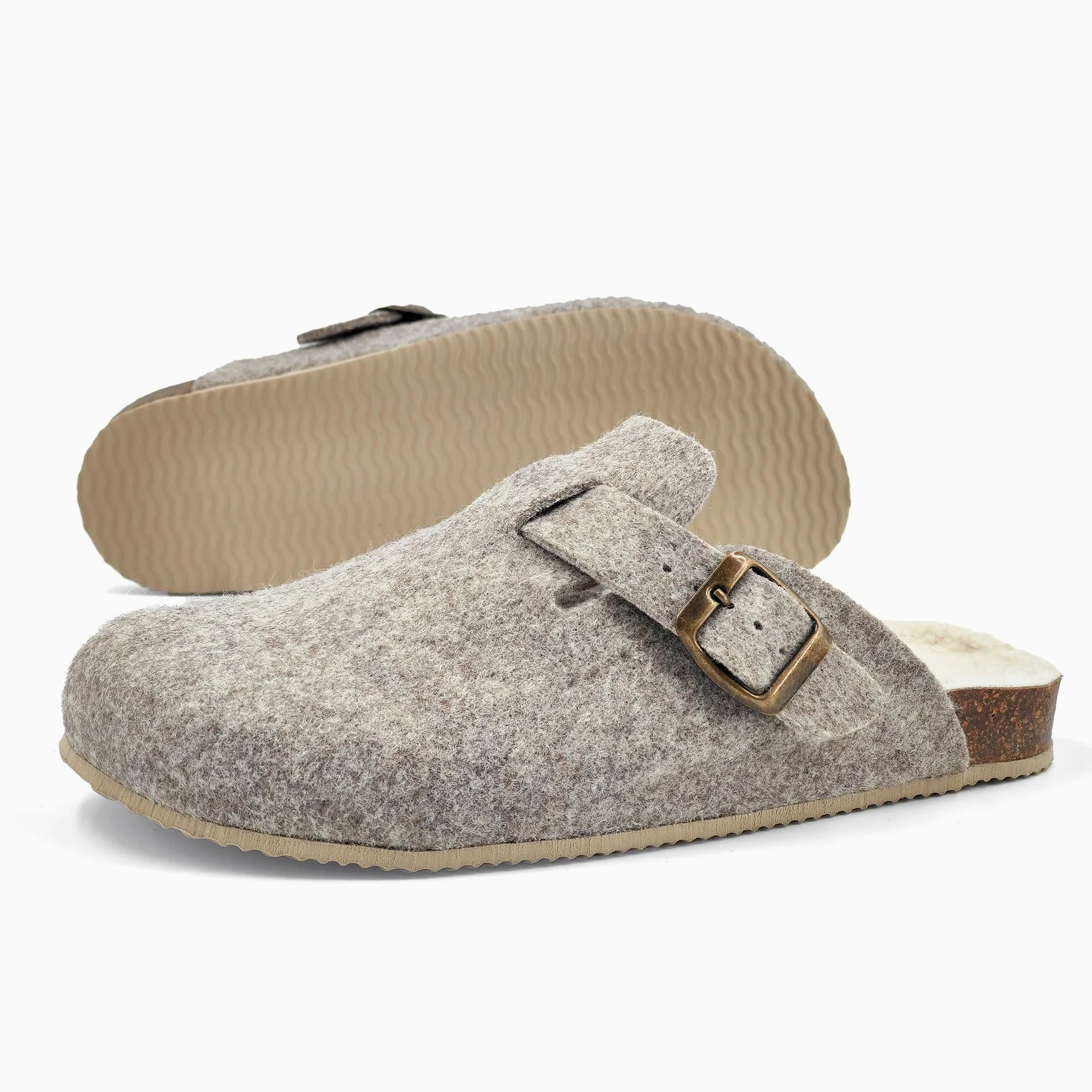 JOMIX Zapatillas Casa Mujer Invierno con Peluche Fabricadas en España Zuecos Mujer Fieltro con Plantilla Ortopédica