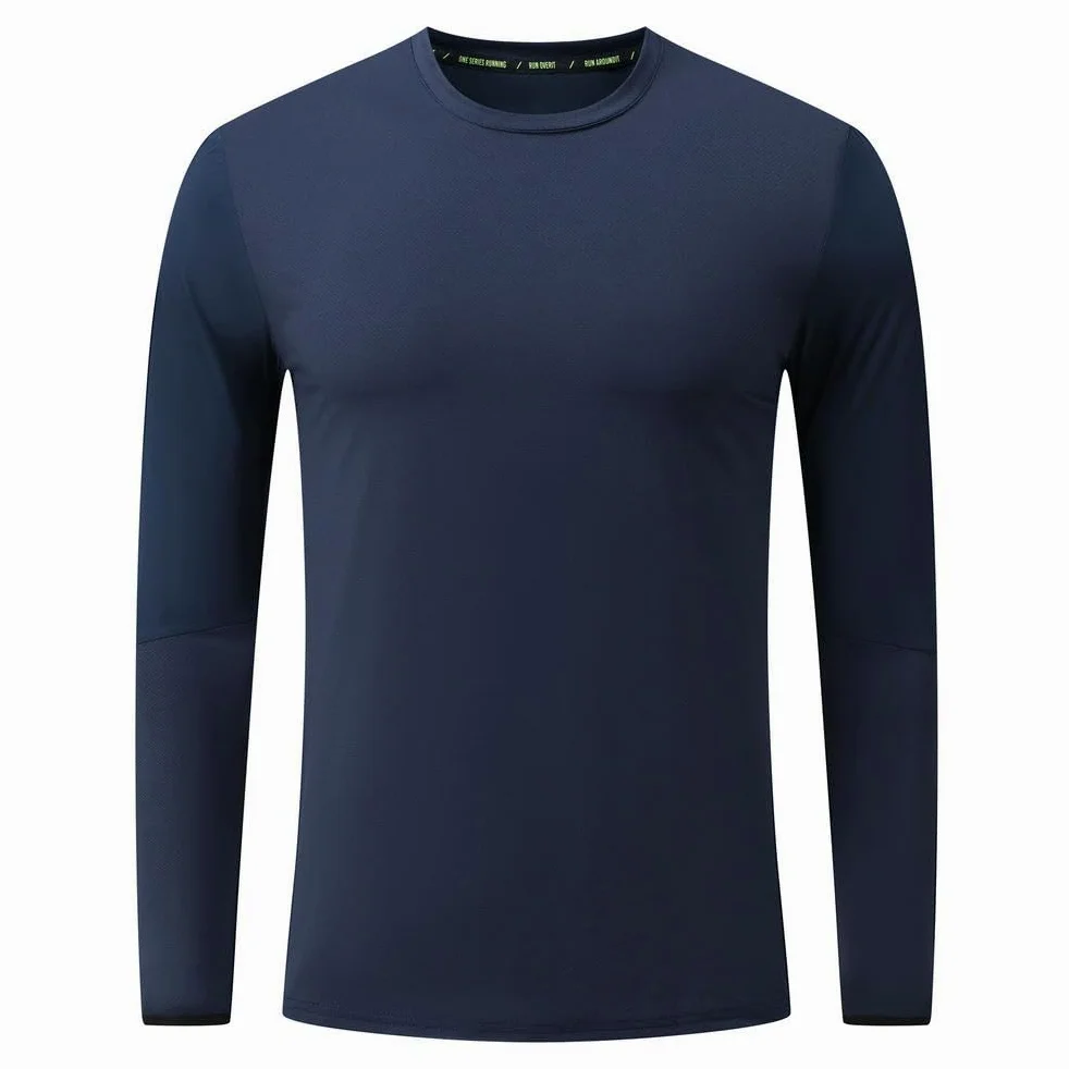 GLDFW - Camisetas deportivas de manga larga para hombre, para correr, fútbol, senderismo, fitness, ciclismo, gimnasio, elásticas, transpirables