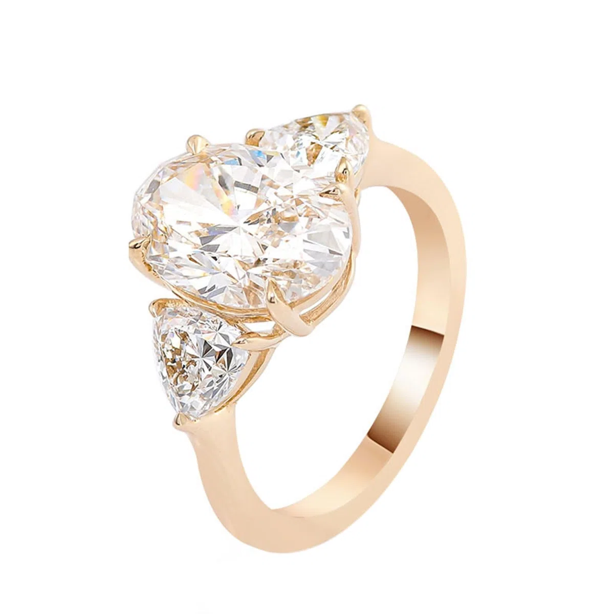 Anillo de oro amarillo para mujer, Moissanite, anillo de compromiso, oro auténtico 375/585/750, elegante anillo de boda de 9 K/14 K/18 K, oro con grabado para mujeres