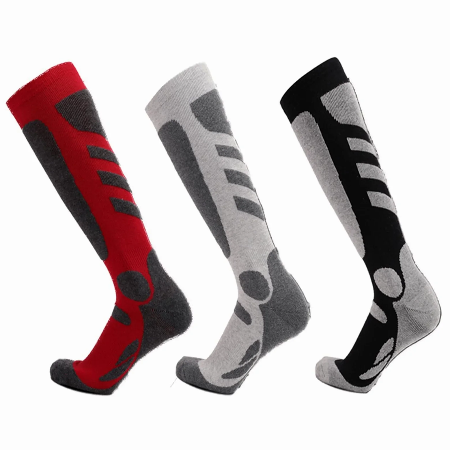 Calcetines Deportivos Resistentes al Aire Libre Regiones Alpinas al Aire Libre espesadas Tubo Long Tubo Calcetines de esquí Caliente Mujeres Hombres Ciclismo Calcetines