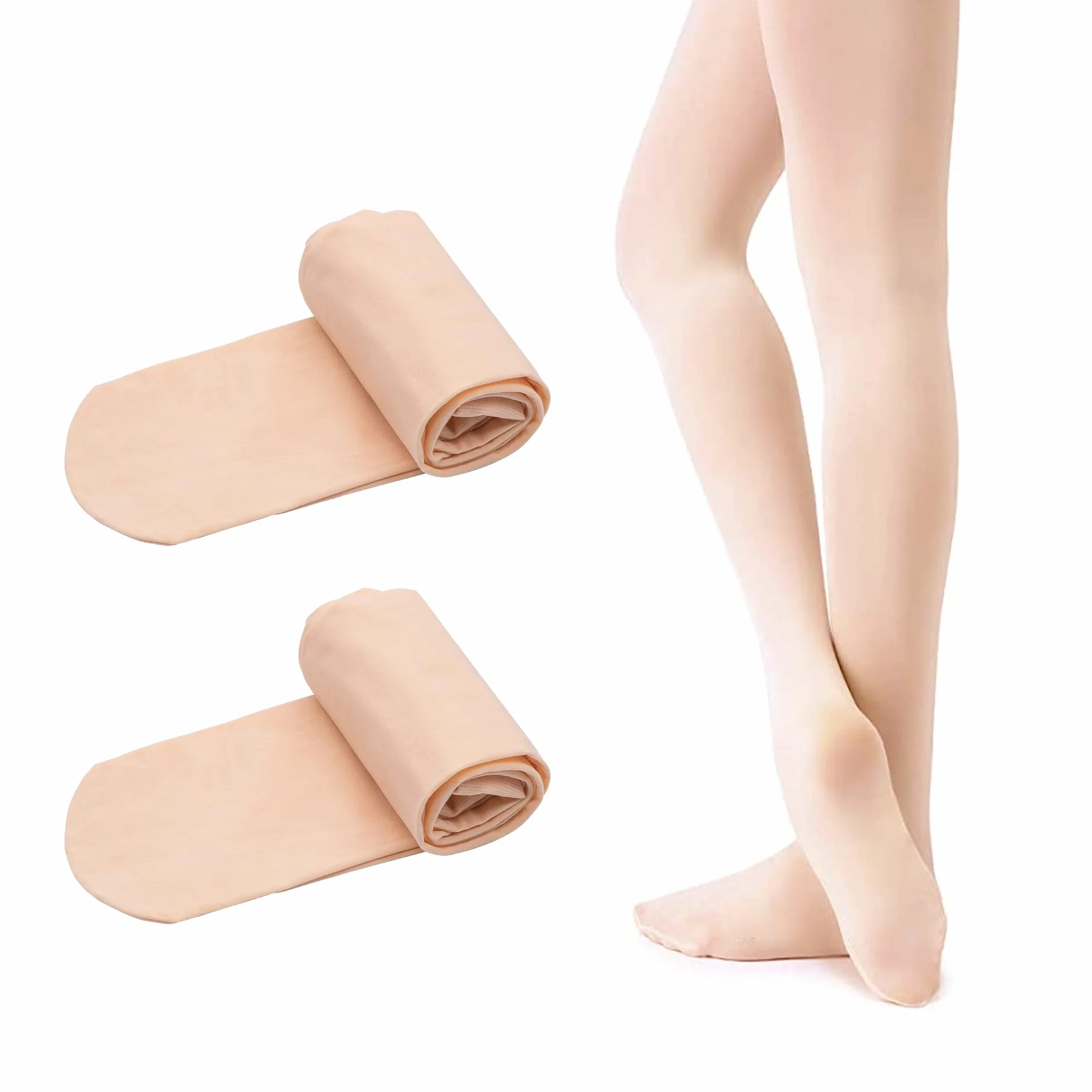 EULANT Medias de Ballet para Niña y Mujer 2 Pares, 90 DEN Calcetines Ballet Niña, Medias Rosa Danza