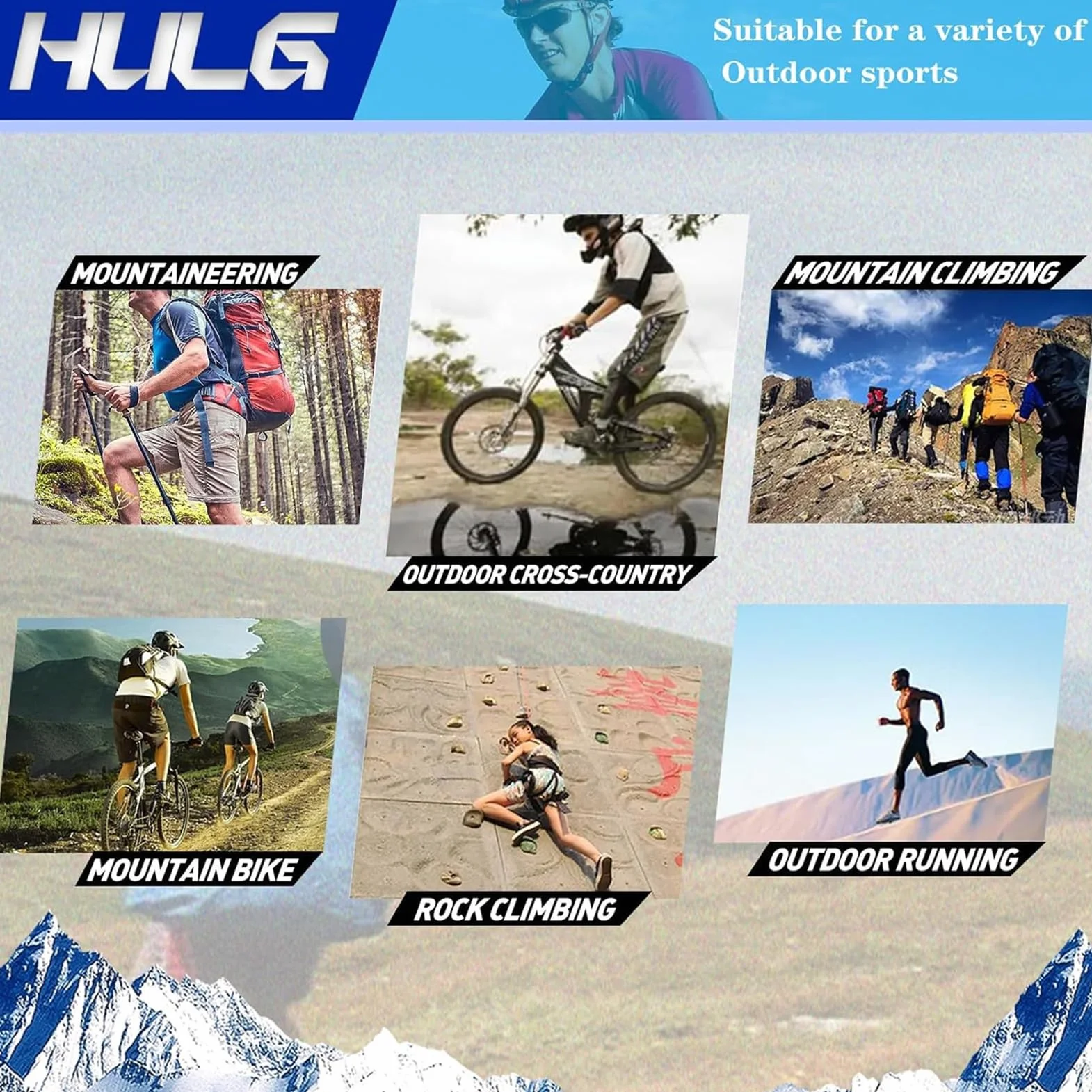 HULG Camisetas de Ciclismo para Hombre, Camiseta Corta de Mountain Bike/MTB