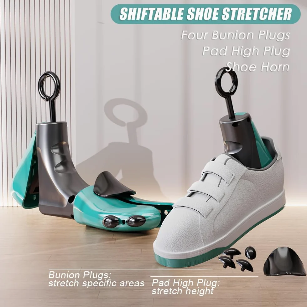 Arboles de zapatos azules para hombres y mujeres, ancho ajustable, expansor de zapatos, pies anchos (2 unidades), Amarillo, L(fits US size 10-13.5；EUR size 40-47)