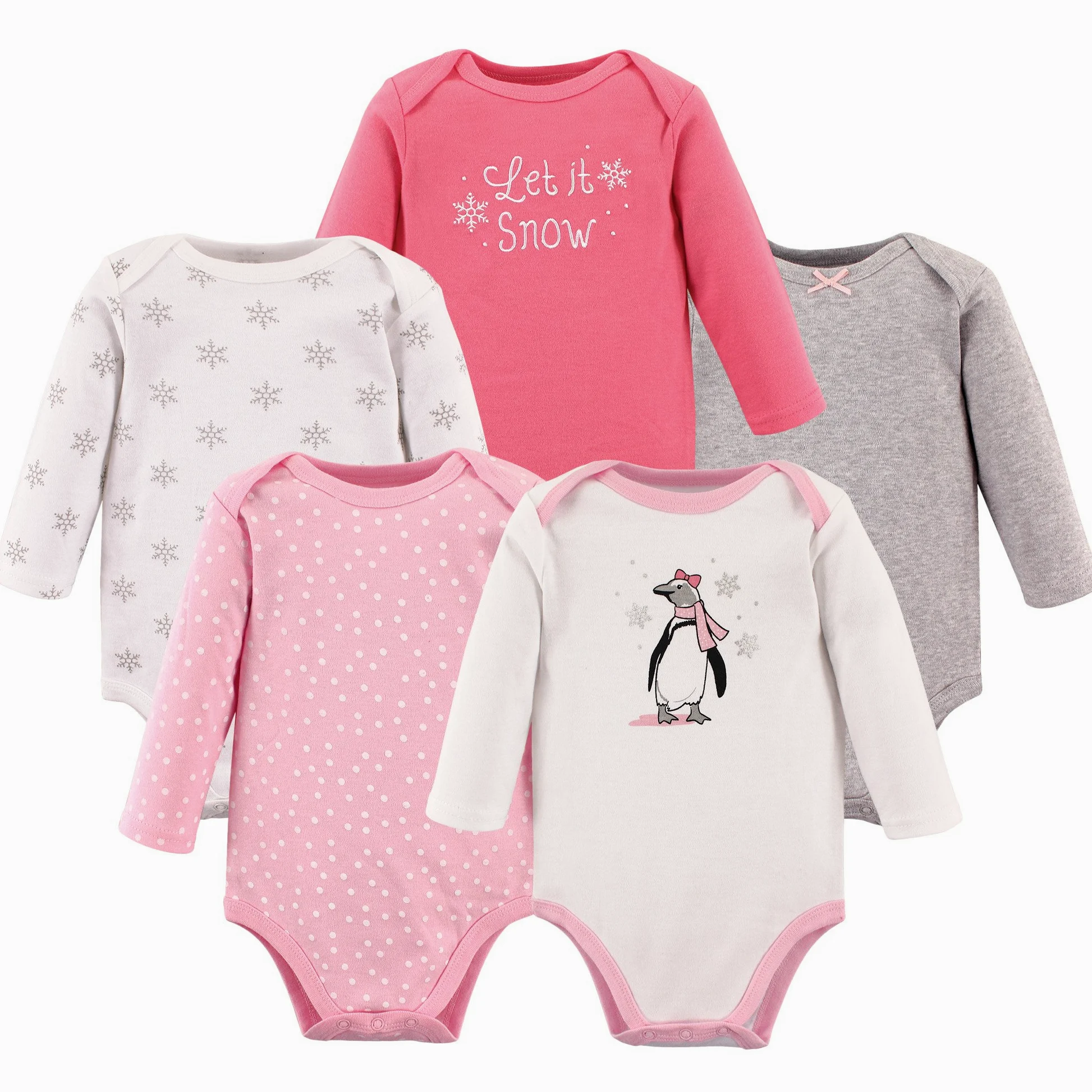Hudson baby Long Sleeve Bodysuits Body (Pack de 5) Unisex bebé