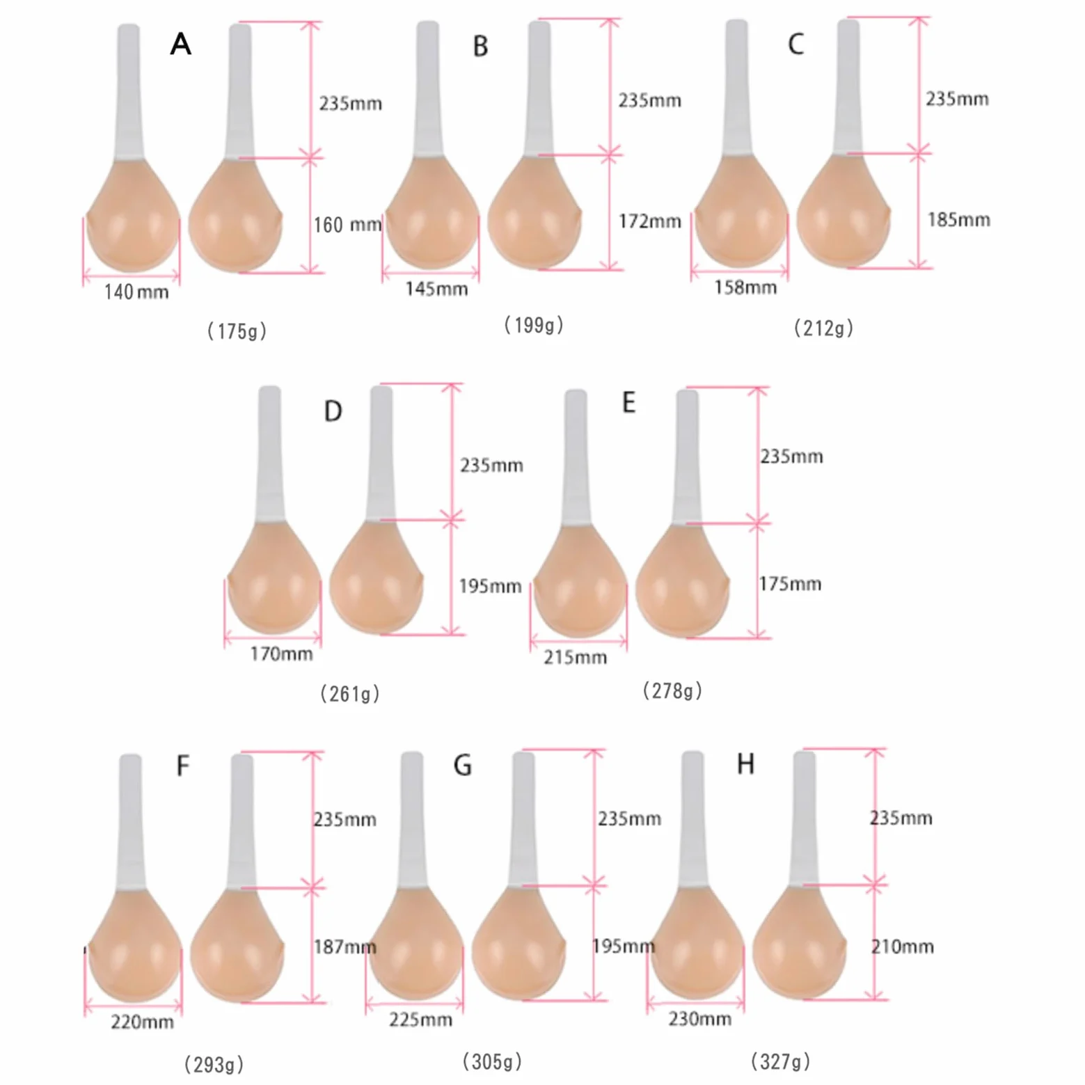 Almohadilla de sujetador parche pecho silicona sin costuras, inserciones ropa interior invisibles for formas senos falsos, mejora la comodidad y confianza Brown-F