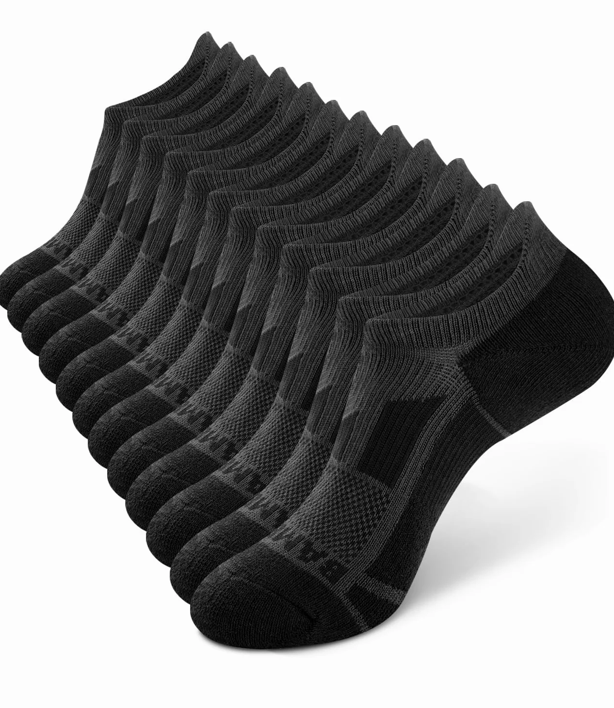 BAMBOO COOL Calcetines invisibles para hombre, de corte bajo, transpirables, absorben la humedad, antideslizantes, para correr, entrenamiento, casual, 6 paquetes
