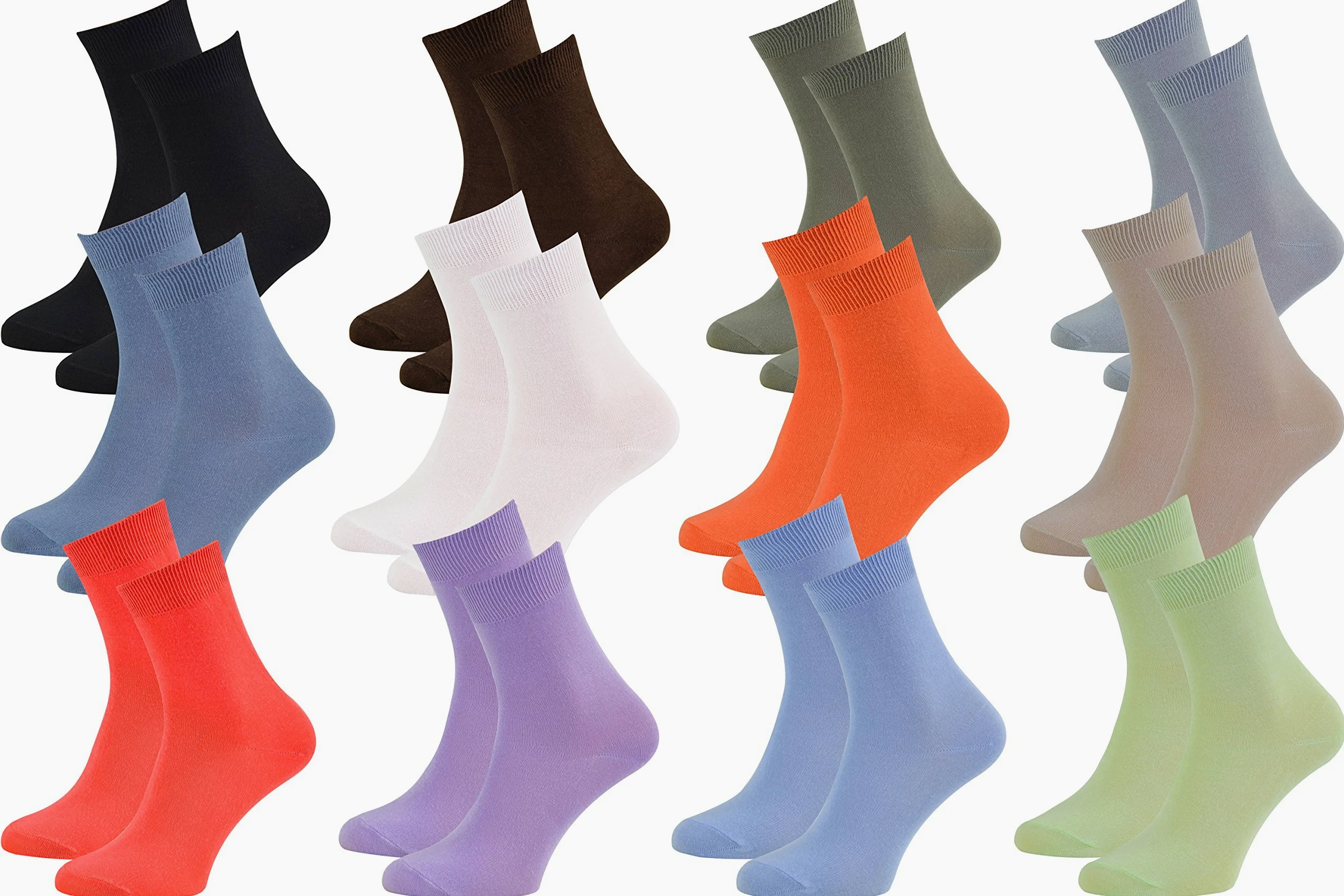 Rainbow Socks - Hombre Mujer Calcetines Colores de Bambu