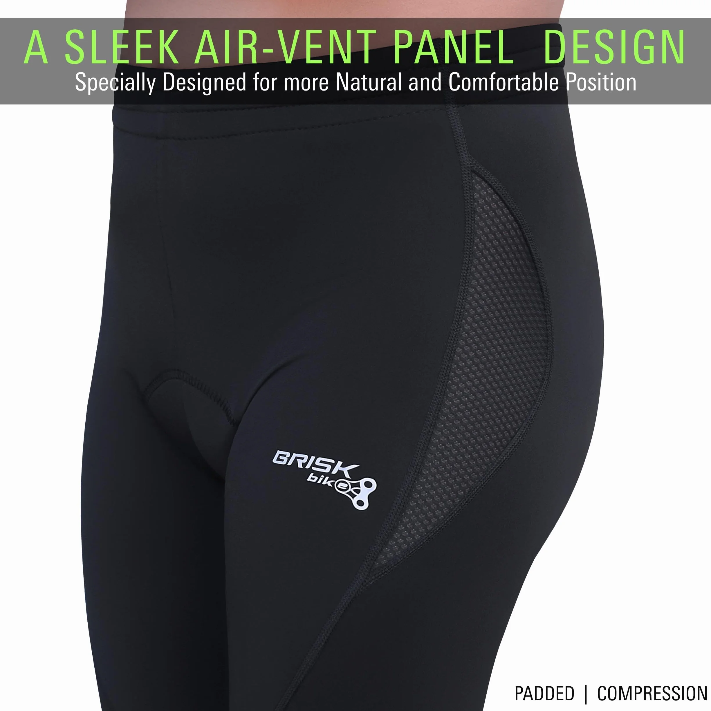 Brisk Bike Pantalón Largo de Ciclismo Hombre con Acolchado de Gel Frío para Invierno y Largas Distancias