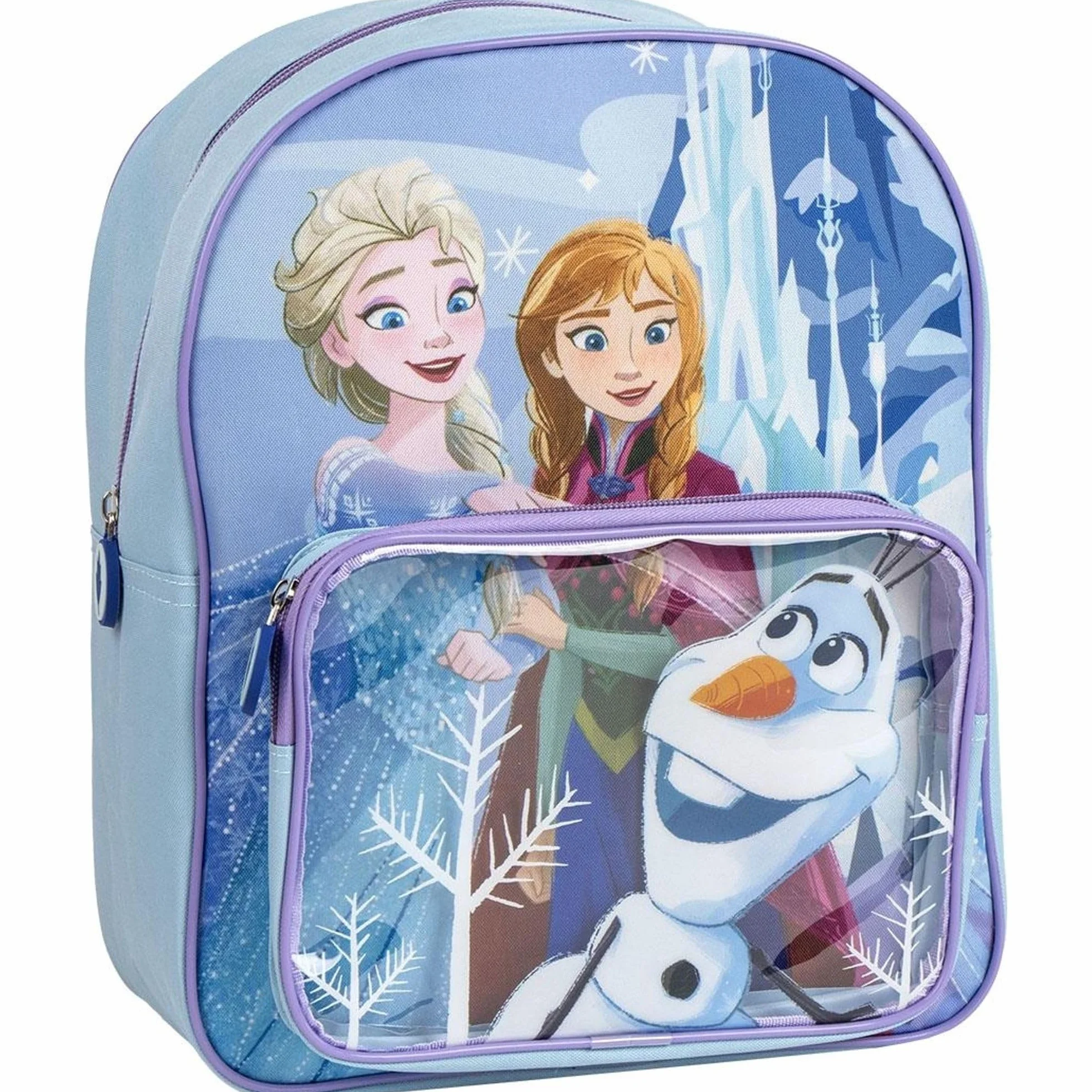 Mochila Frozen Elsa Anna y Olaf Original Disney con Diseño de Invierno y Personajes | Mochila Frozen Infantil Grande Preescolar Primaria Niñas Ligera y Resistente
