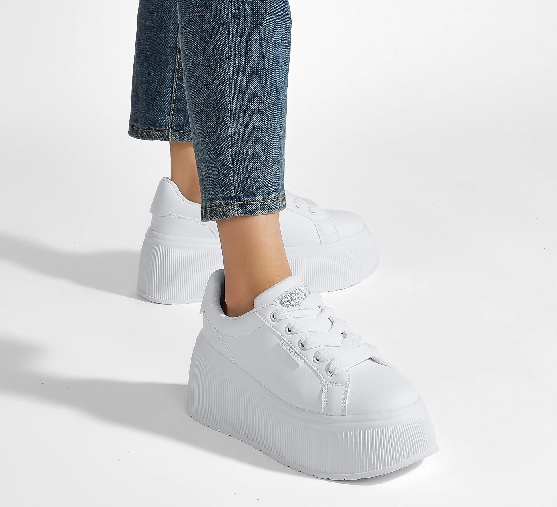 LUCKY STEP Zapatillas de Moda para Mujer con Plataforma | Zapatos Clásicos con Cuña de Lona Casual Bajas Retro para Caminar