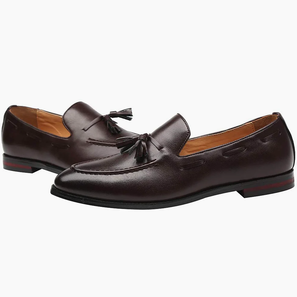 Hombres Clásico Estilo Británico Borla Mocasines Cuero Sintético Ligero Mocasín Pantuflas