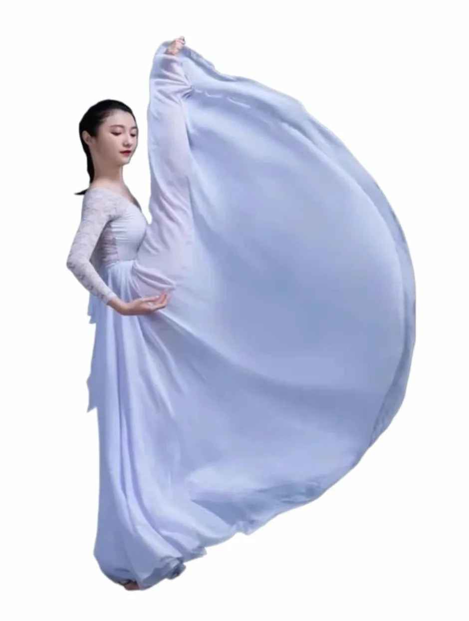 Falda de Gasa de una Pieza con Encaje for Danza clásica, Falda de Media Longitud for práctica de Danza del Vientre, Disfraces, Falda con Gran Vuelo de 720 Grados(Wine Red 360D,160cm)