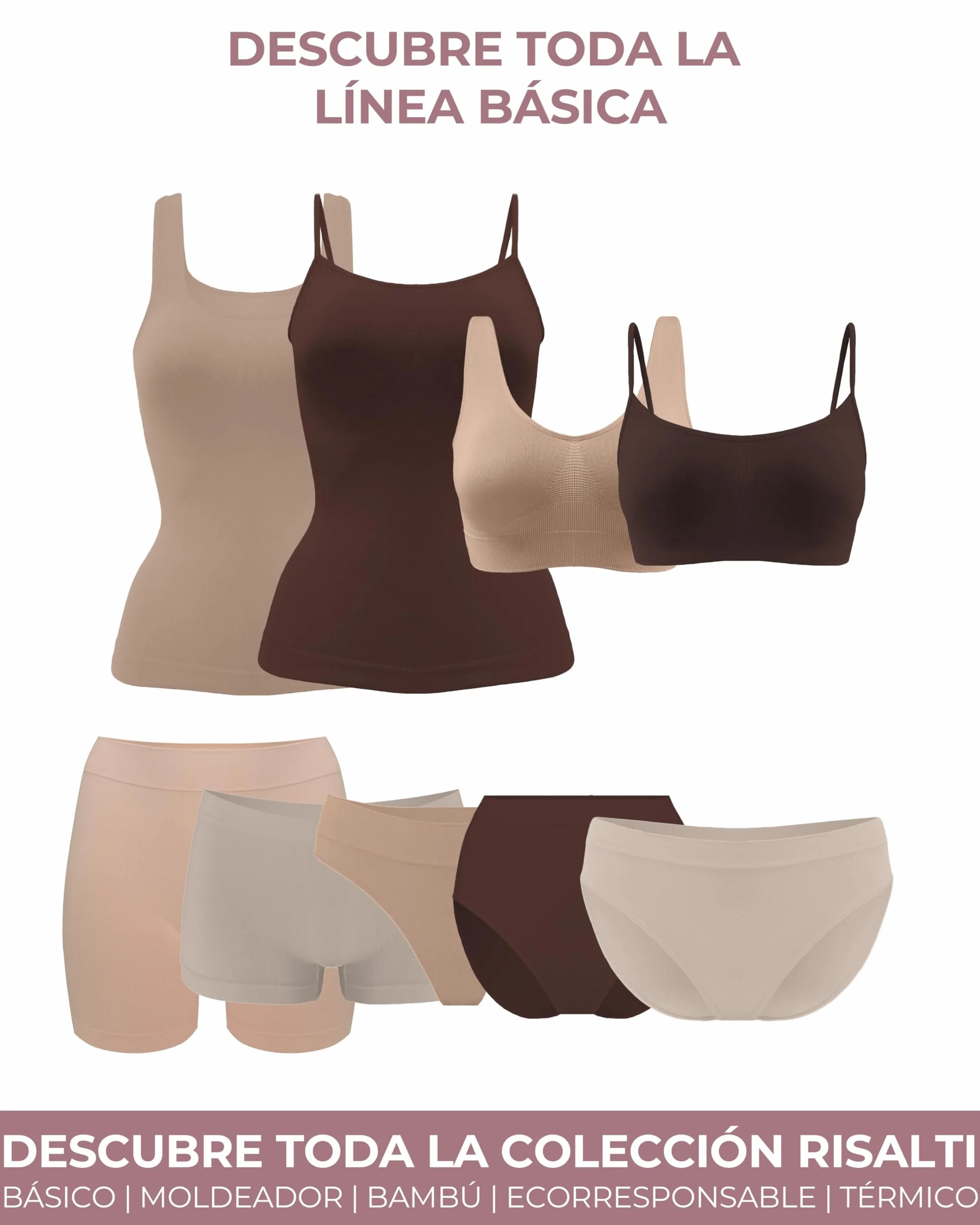 Risalti Camiseta Tirantes Mujer Hombro Ancho de Microfibra 3 Pzs - Camiseta Mujer Sin Manga Elegante, Top más Suave Que el Algodon, Camisetas Sin Costura y Etiquetas - Made in Italy