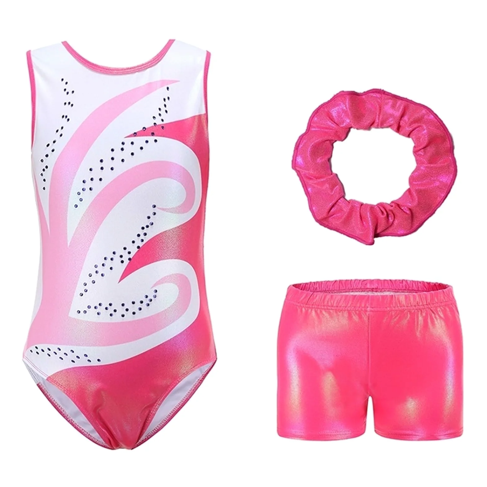 Maillots de Gimnasia Leotardos for niñas Gimnasia Bordado Glitter Tumbling Shorts Bottoms 5-12Y para Niña (Color : E, Size : 7-8Y)