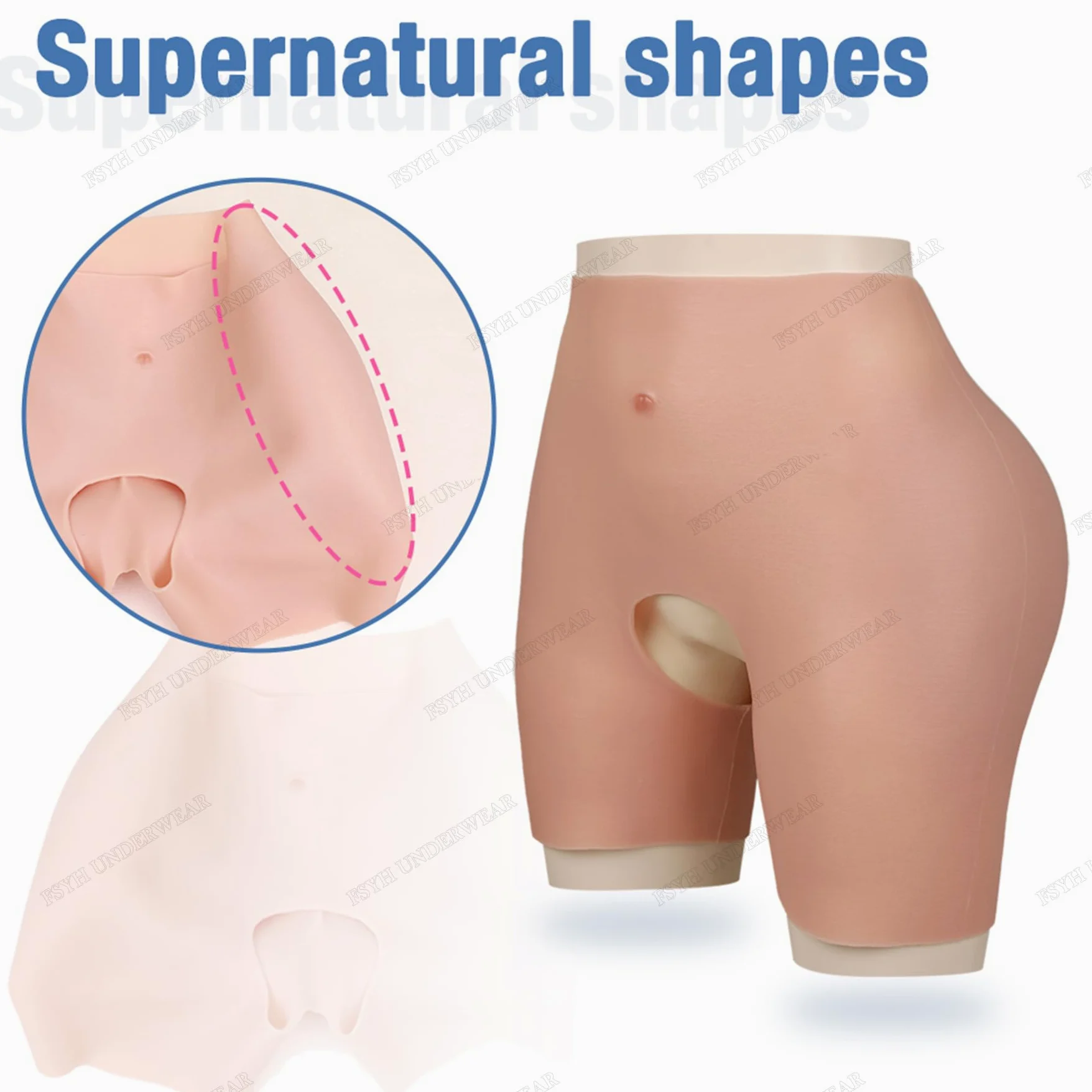 FSYH Silicona Hips Enhancer Panty Butt Lift Shaper Control Pantalones Mujeres Push Up Hips para Drag Queen Crossdresser