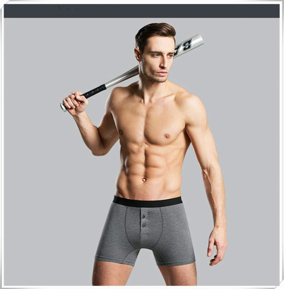 BLOMDE Boxer Hombreropa Interior Larga De Algodón Boxers Boxer Calzoncillos Suaves De Homme Bragas Masculinas Pantalones Cortos Pierna