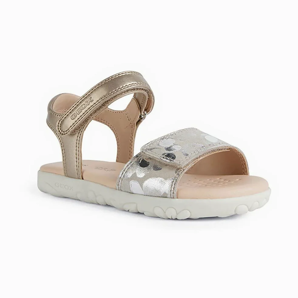 Geox J Sandal Haiti Girl, Sandalias para Niña