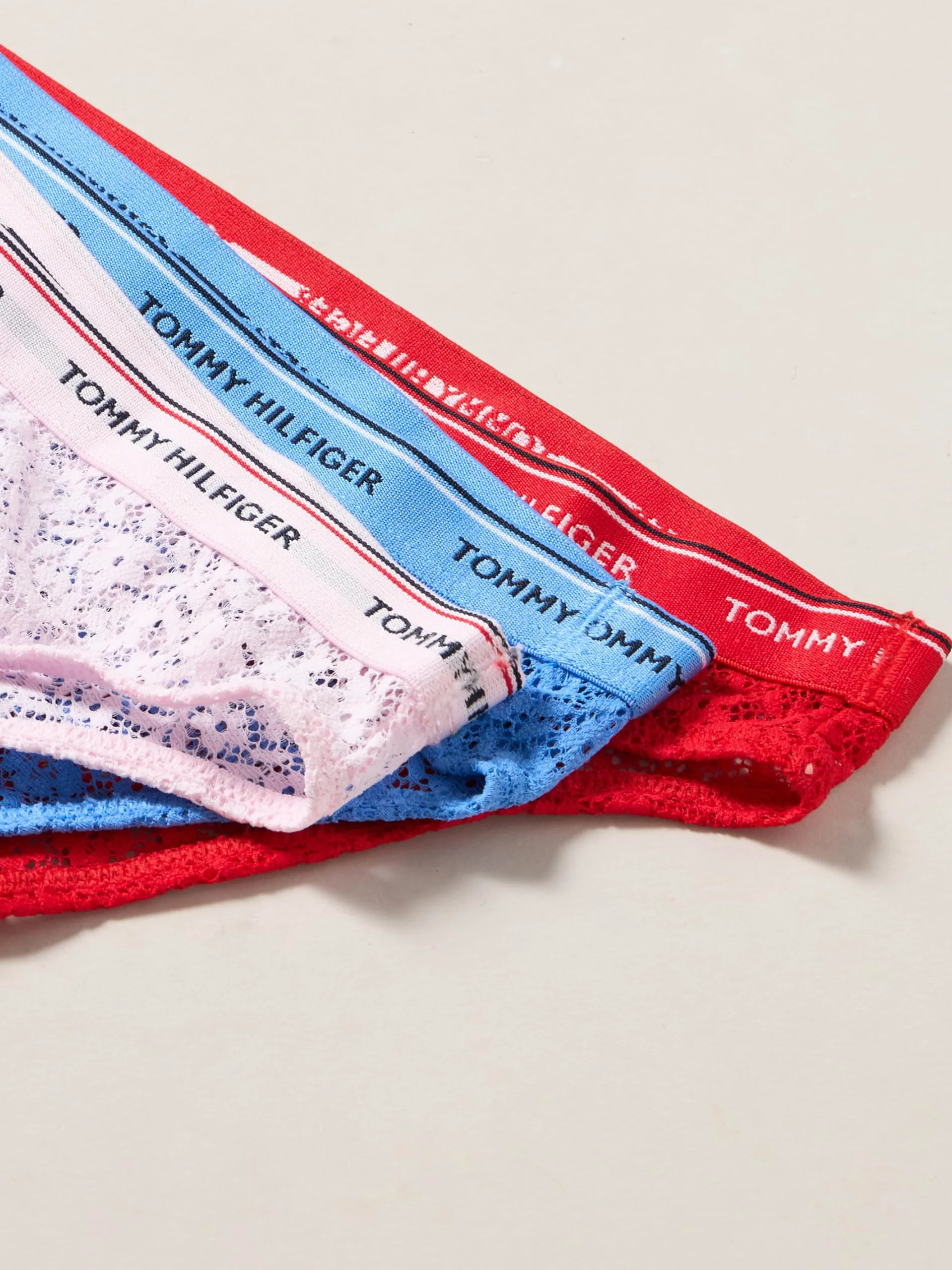 Tommy Hilfiger Braguitas tipo bikini Mujer Pack de 3 con encaje