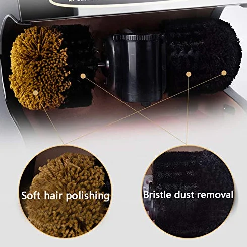 Pulidora de zapatos eléctrica automática con cepillo para el hogar, hotel, oficina y banco, limpieza mecánica eficiente para todo tipo de zapatos
