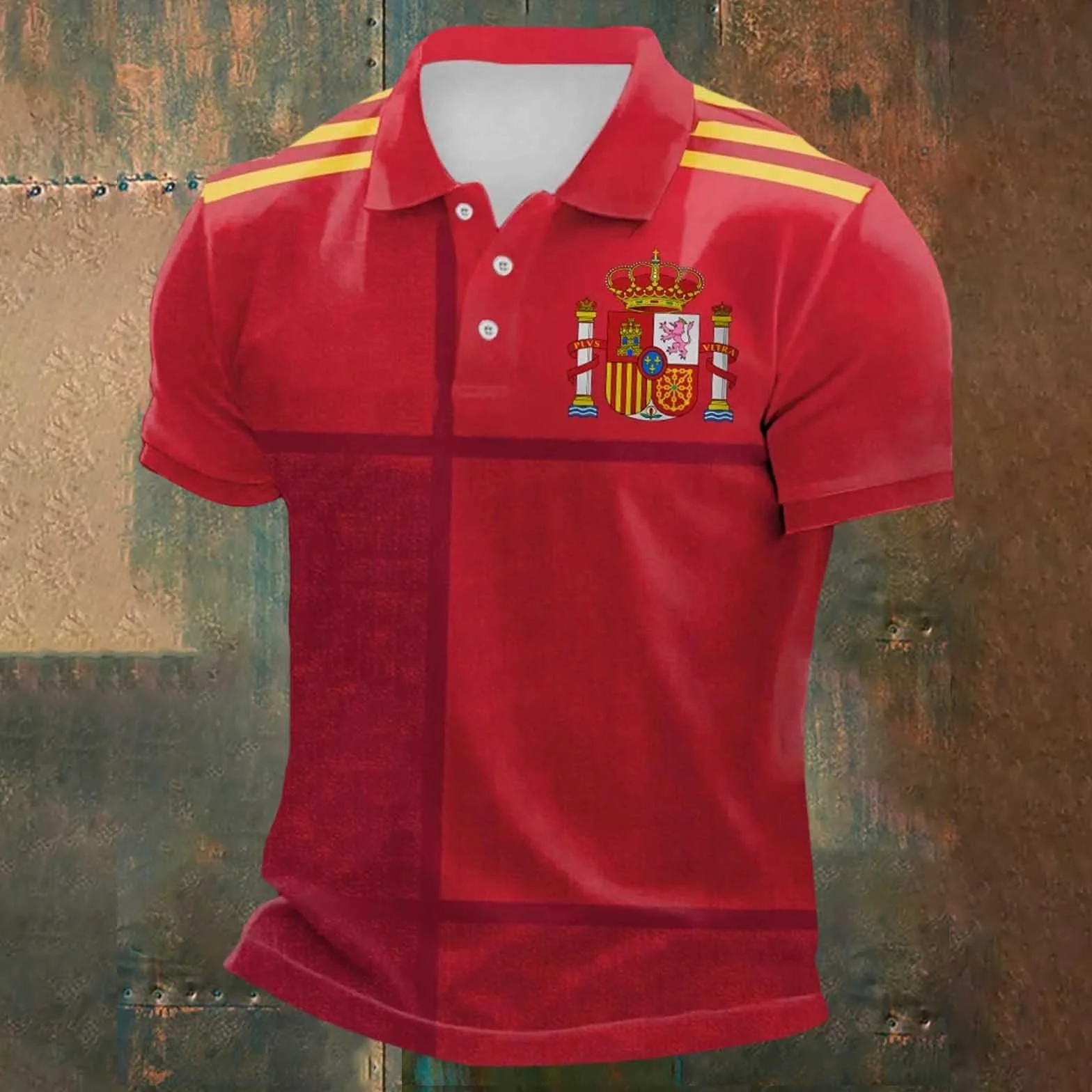 Camiseta Futbol Hombre Polos Verano Manga Corta Transpirable Punto Informal