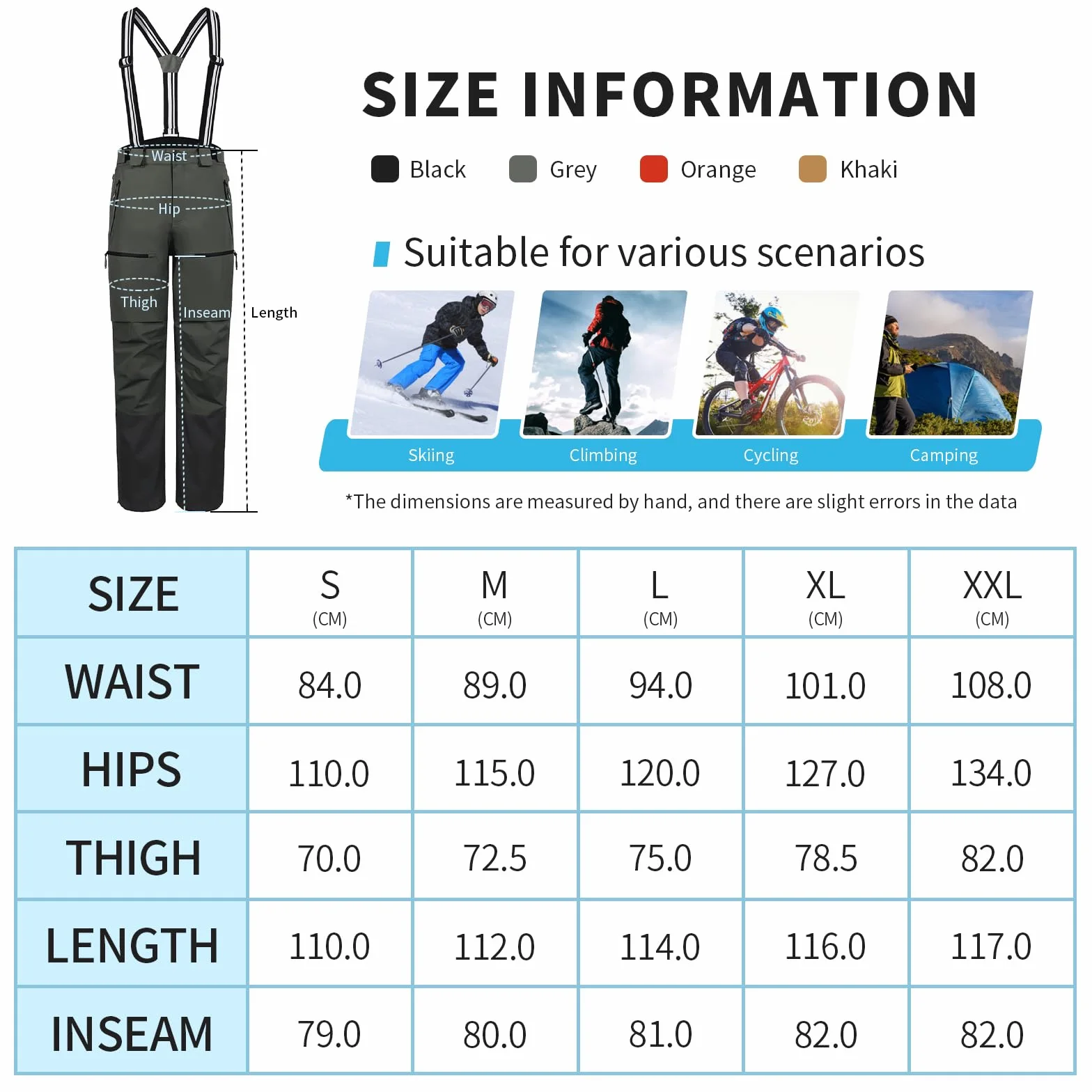 Pioneer Camp Pantalones de esquí para Hombre Snowboard con Bolsillos