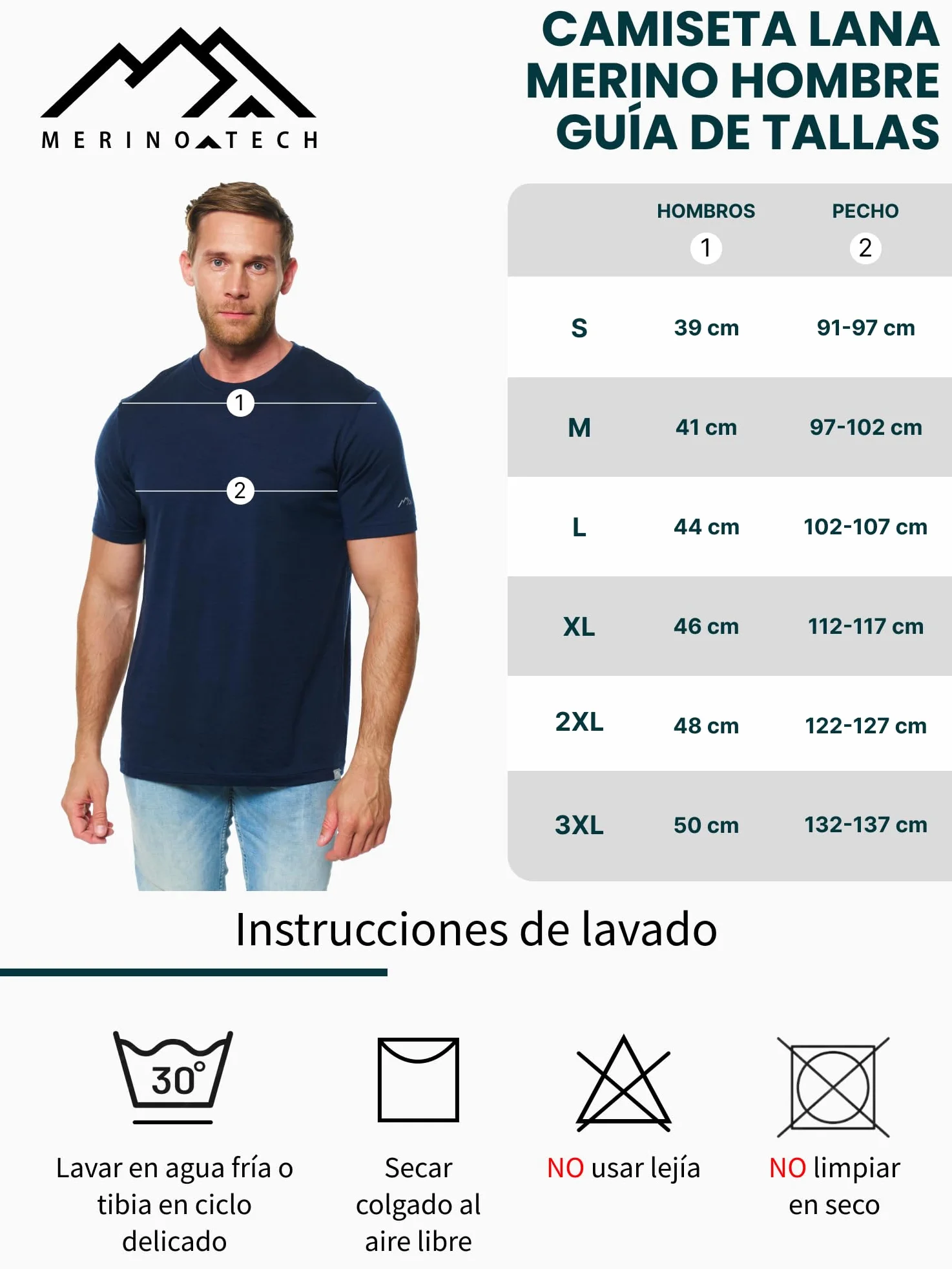 Merino.tech Camiseta Interior de Lana Merino 100% para Hombre (Medium, Burgundy Henly)