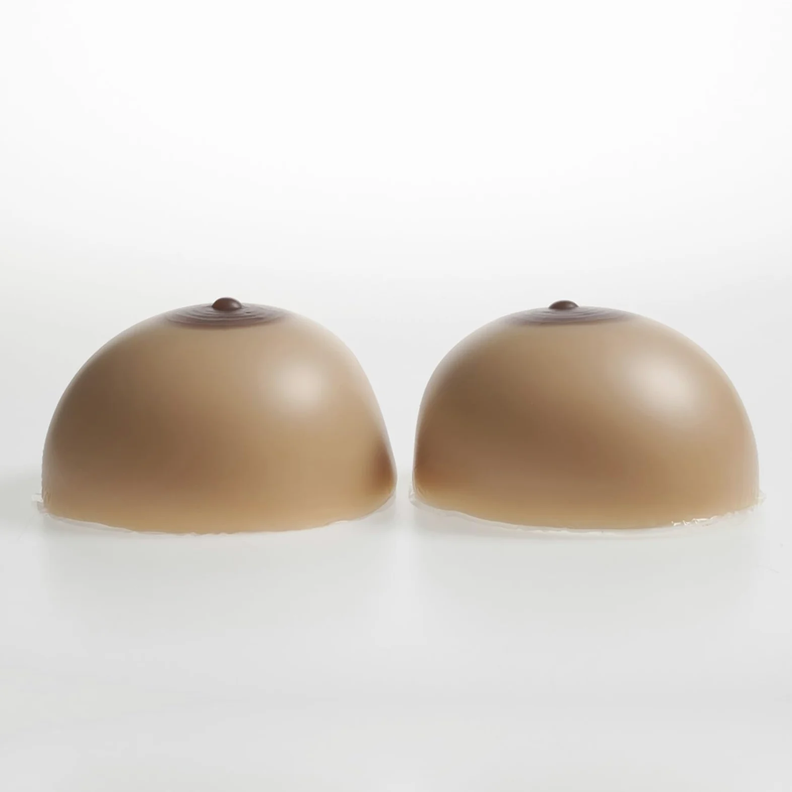 Almohadillas de silicona para sujetador Almohadillas de gel para pecho Almohadillas para pecho artificial Adecuadas para Vestidos de Mastectomía Trajes de Baño Recogidos ( Color : Brown , Size : A )