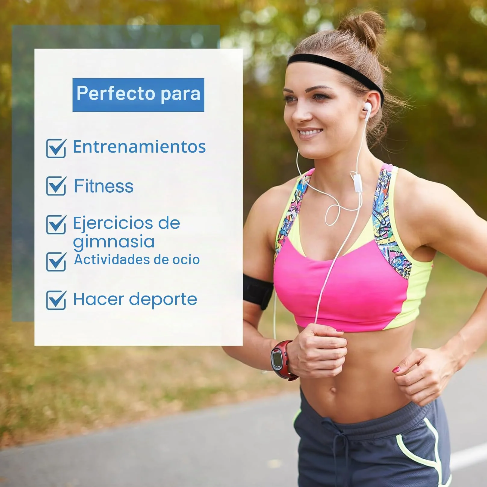 Cinta Deportiva Pelo Hombre 9 Pcs Elásticas Antideslizantes Yoga Fútbol Jogging Negro Blanco Gris