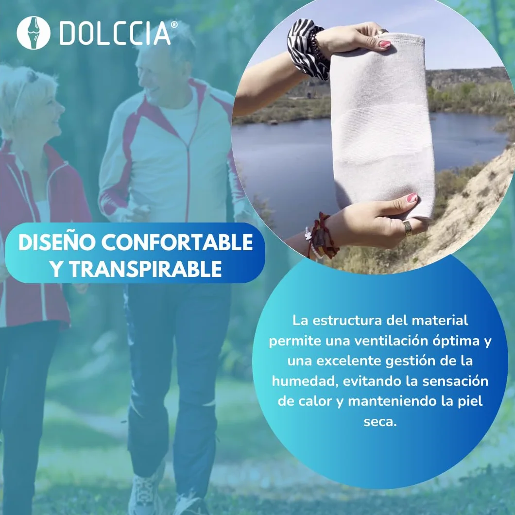 DOLCCIA 1 par Medias de compresión de bambú, Calcetines Compresivos Mujer Hombre, Mangas de Compresión para Deporte, Running, Ciclismo, Trabajo, Senderismo, Vuelo