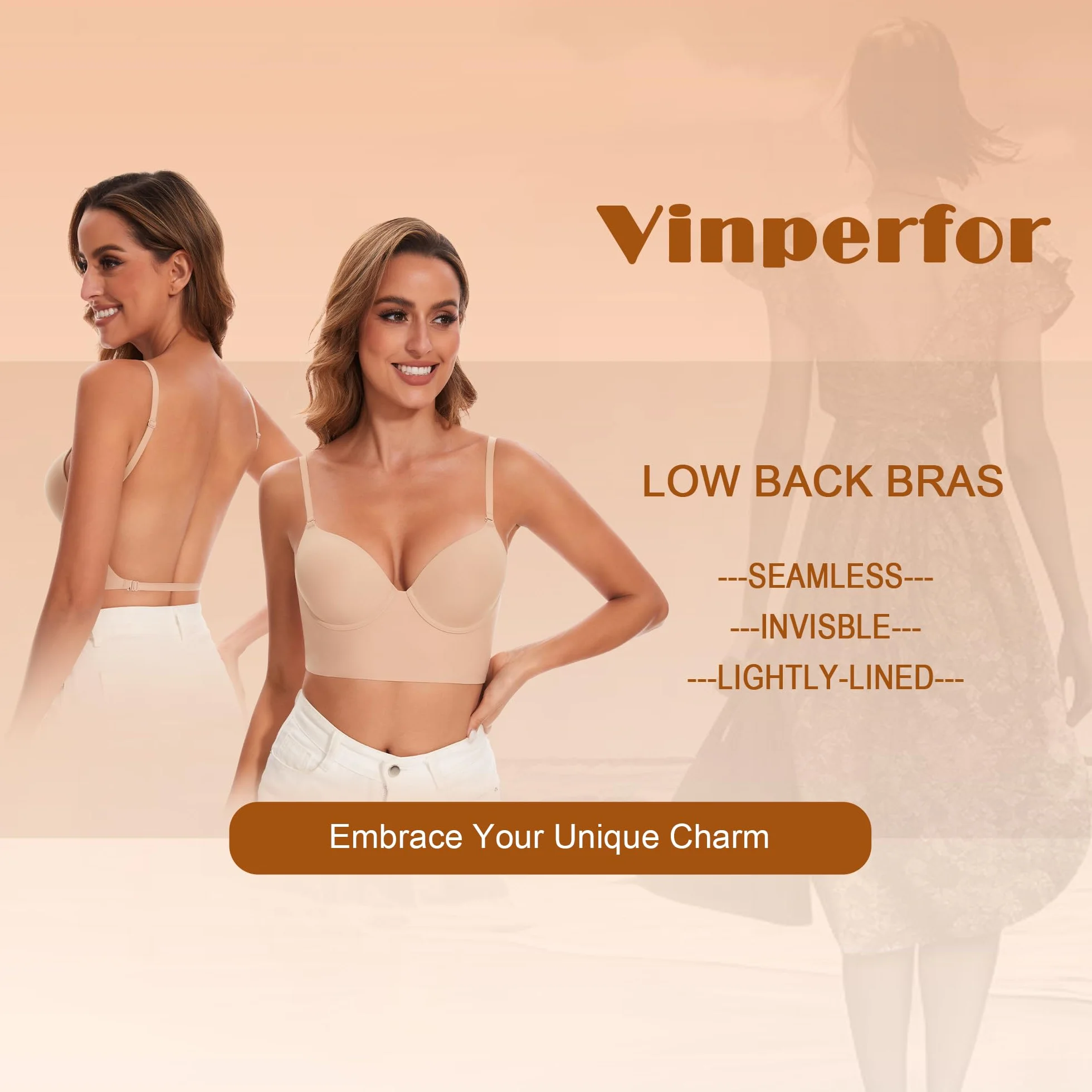 Sujetador de espalda baja para mujer sin costuras halter multiway con tirantes convertibles