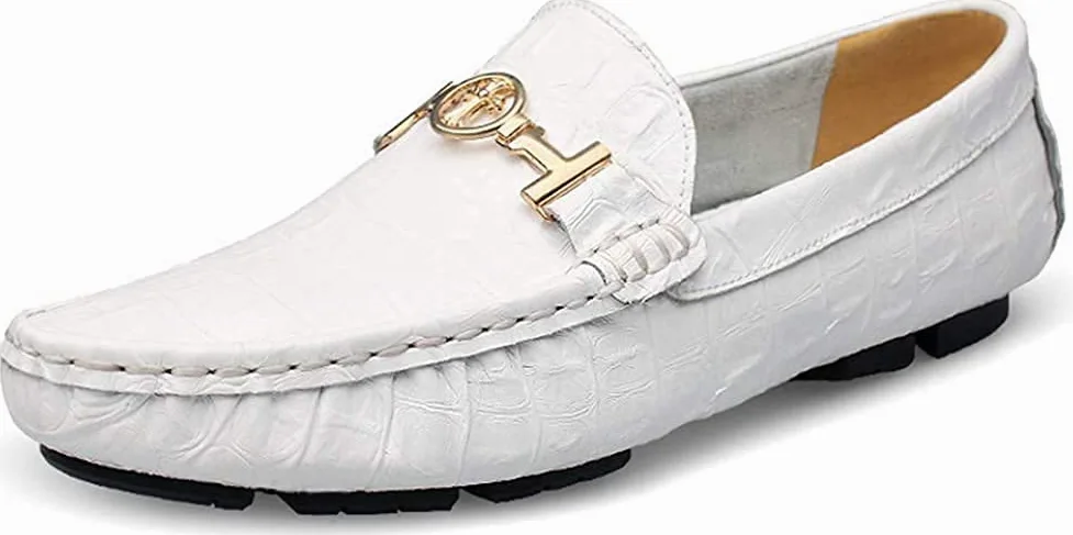Asifn Verano Mocasines de Hombre Casuales Planos Cruzados para Hombre Mocasines Caminar Cuero Vestir Clásicos Negocios Zapatos Barco