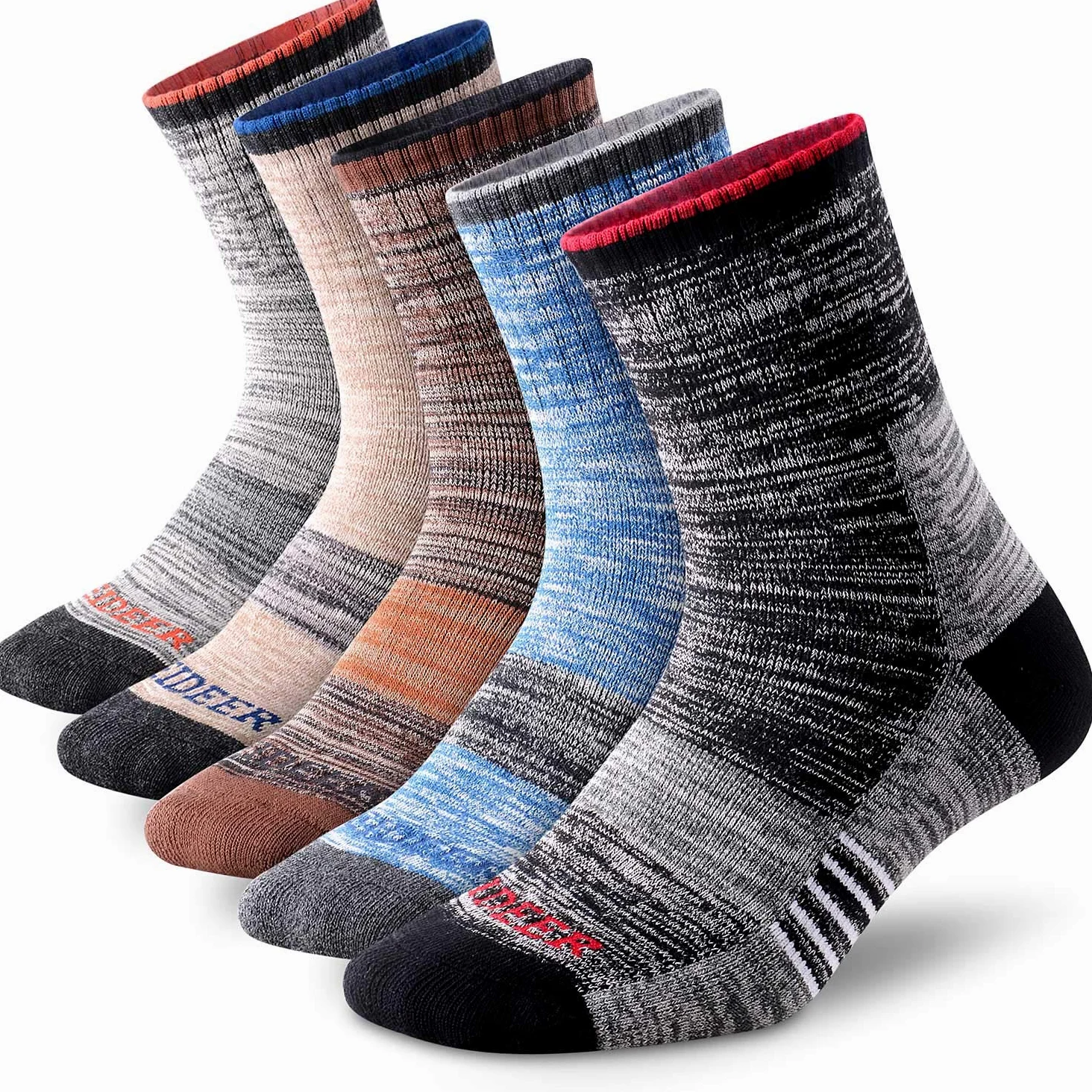 FEIDEER Calcetines de senderismo para hombre, multipack de calcetines de recreación al aire libre