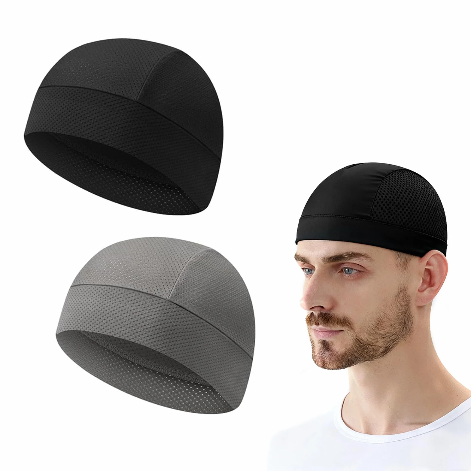 Gorro de Ciclismo Multifuncional para Hombre Mujer, Skull Cap Verano Respirable, Forro para Casco Moto Bici