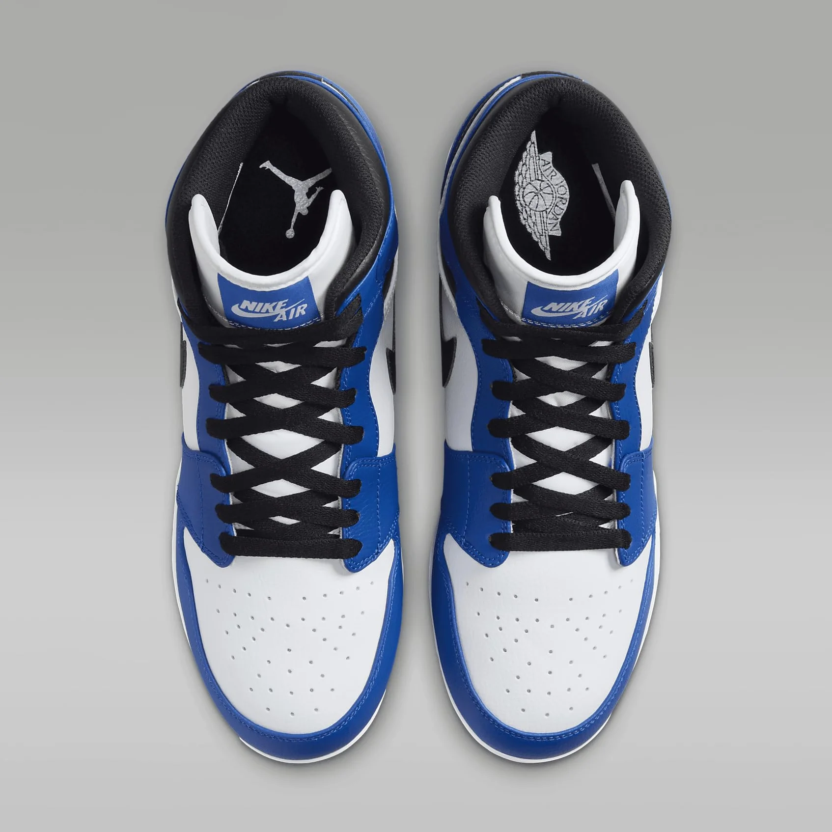Jordan 1 Retro MCS - Tacos de béisbol para hombre (AV5354-411, Game Royal/Blanco/Negro)