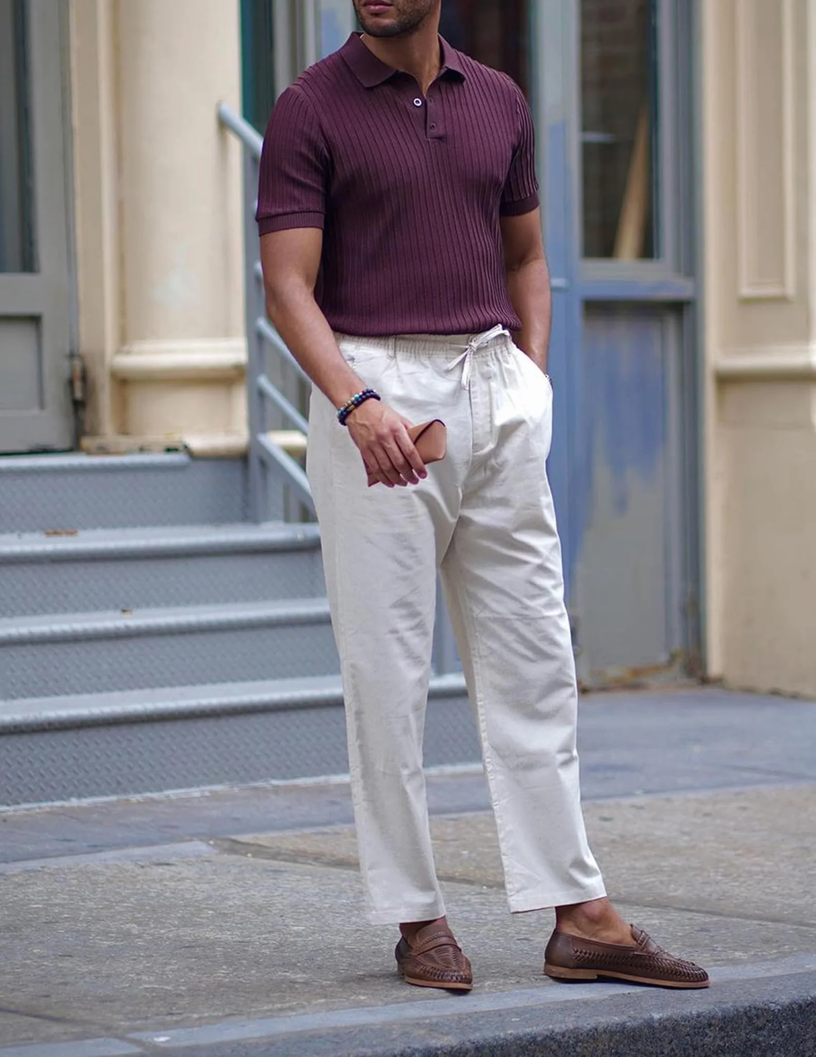 COOFANDY Pantalones Lino Hombre Verano Largos Casual Playa Pantalones Cintura Elástica Cordón Ligeros