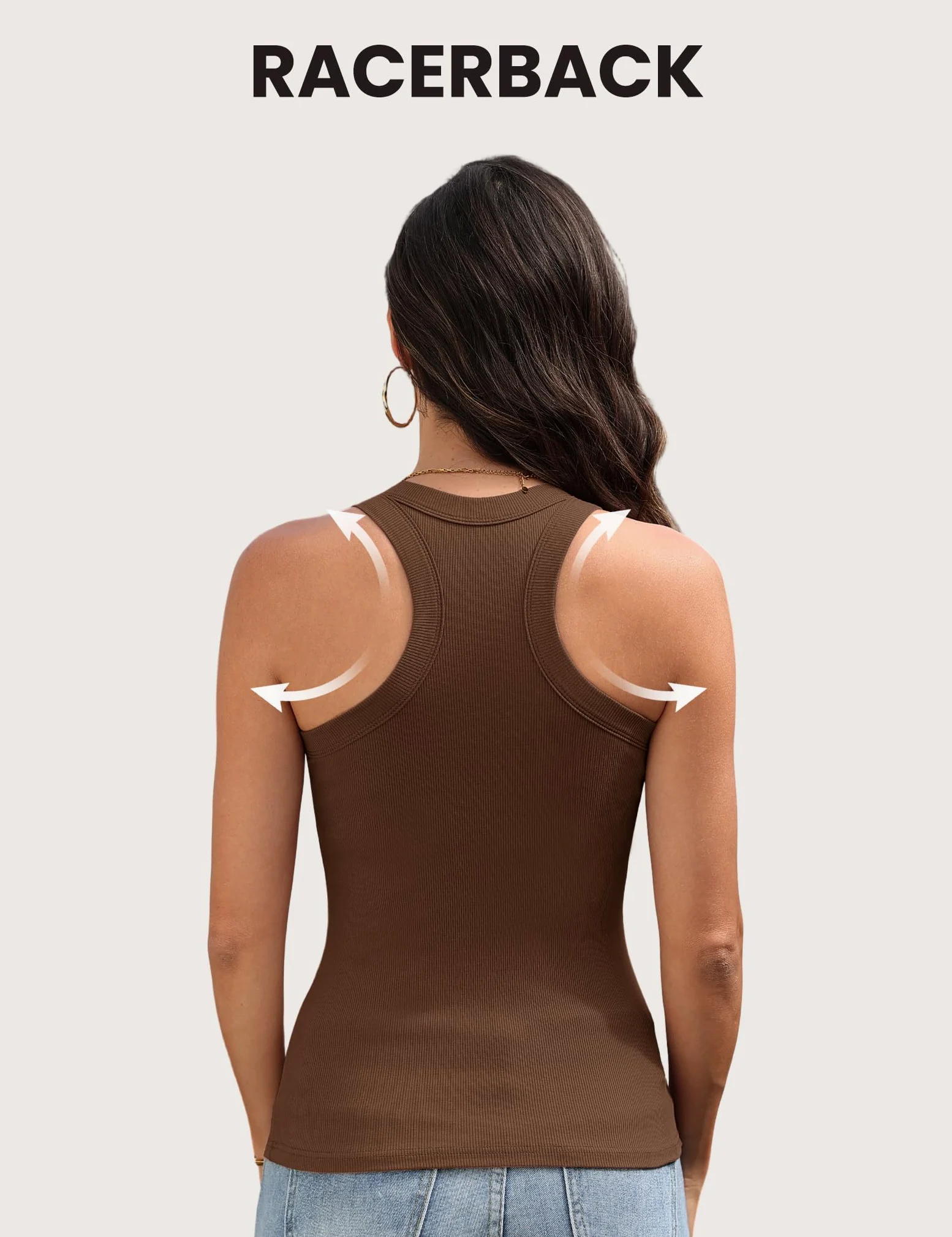 Camiseta sin mangas para mujer con brasier integrado, acanalada, sin mangas, casual, espalda cruzada, camiseta básica para entrenamiento