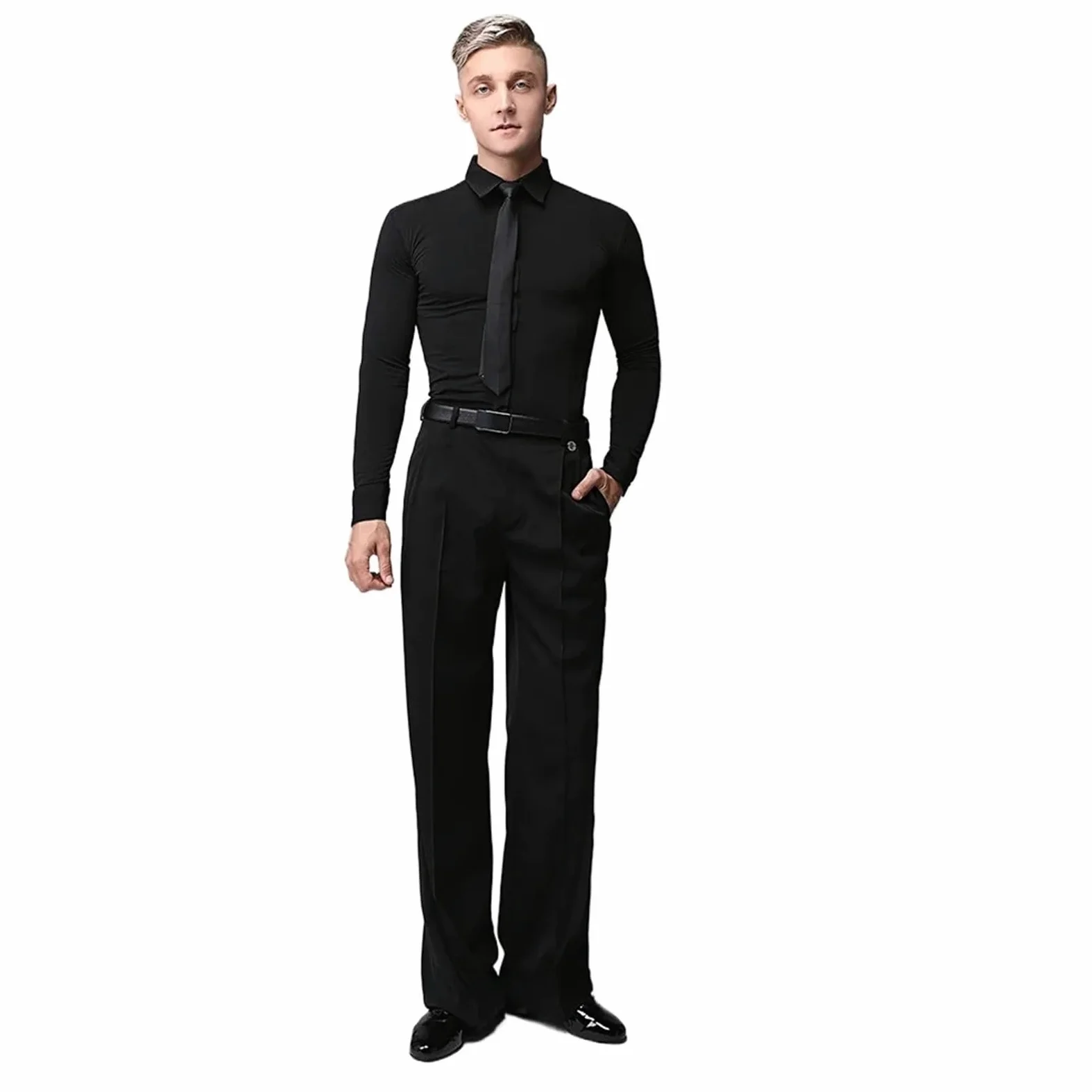 Pantalones de Baile Moderno for Hombre, Pantalones, Ropa Latino, Tango, for para Hombre, Salsa, Jazz, Danza