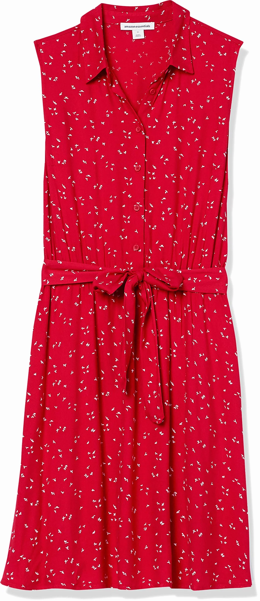 Amazon Essentials Mujer Vestido Camisero Tejido sin Mangas Ajuste Relajado