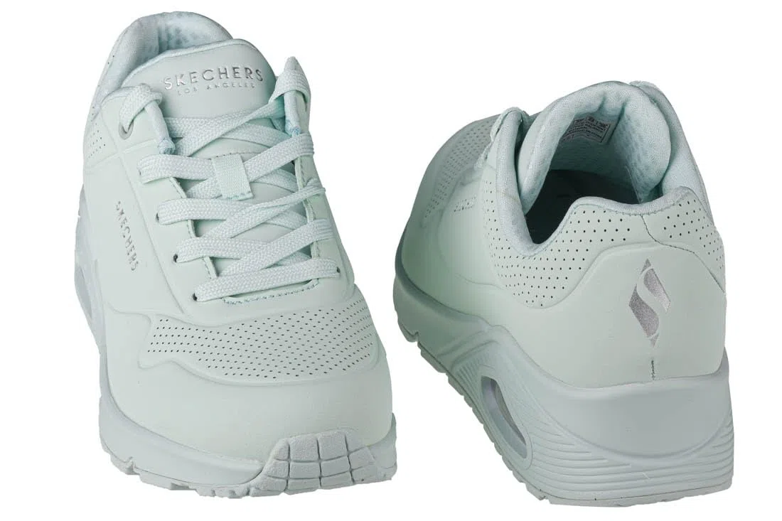 Skechers UNO FROSTY KICKS, Zapatillas para Mujer, Mint Durabuck/Textile Trim, 40 EU