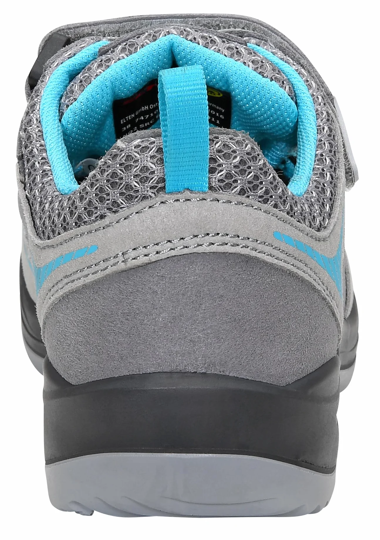 Elten Mila Aqua Easy ESD S1 Zapatillas de seguridad mujer ligeras gris agua puntera acero cierre velcro talla 35