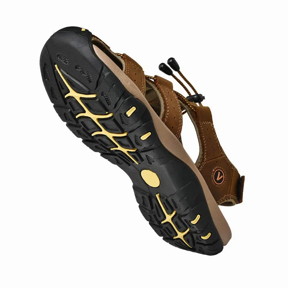 Hombre Sandalias de Verano Playa de Senderismo para Hombres Exterior | Deportivas Zapatos Trekking Casual Zapatos de Montaña Cuero Exterior Comodidad