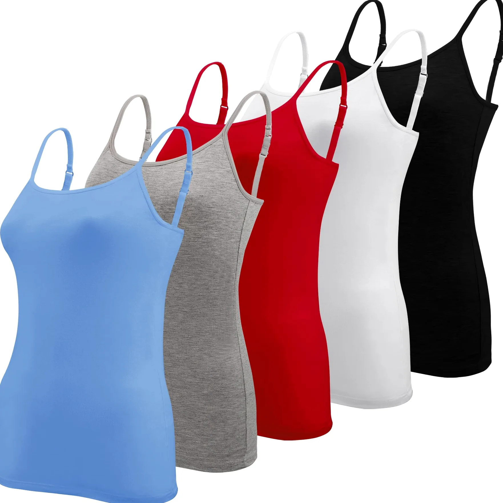 BQTQ 5 Piezas Camisetas de Tirantes Mujer