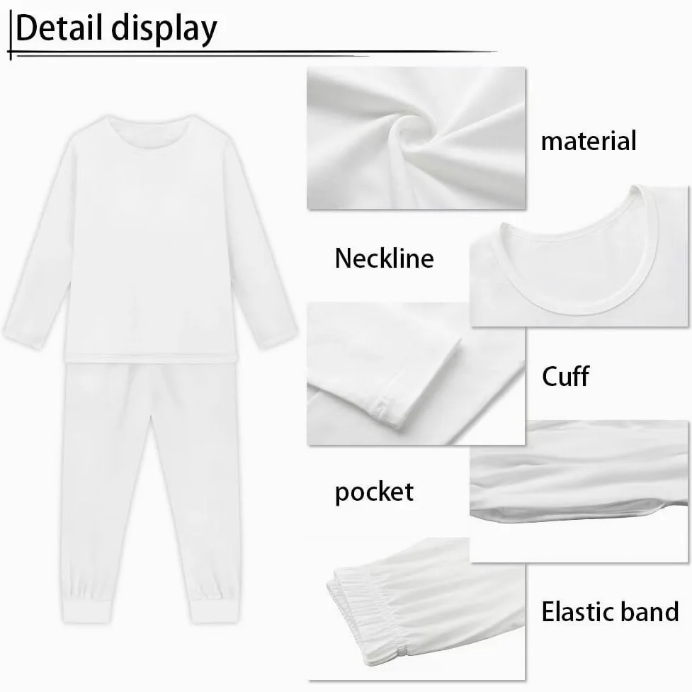 Pijama de manga larga con bolsillos para niños, conjunto de camisa y pantalones para niños de 3 a 16 años