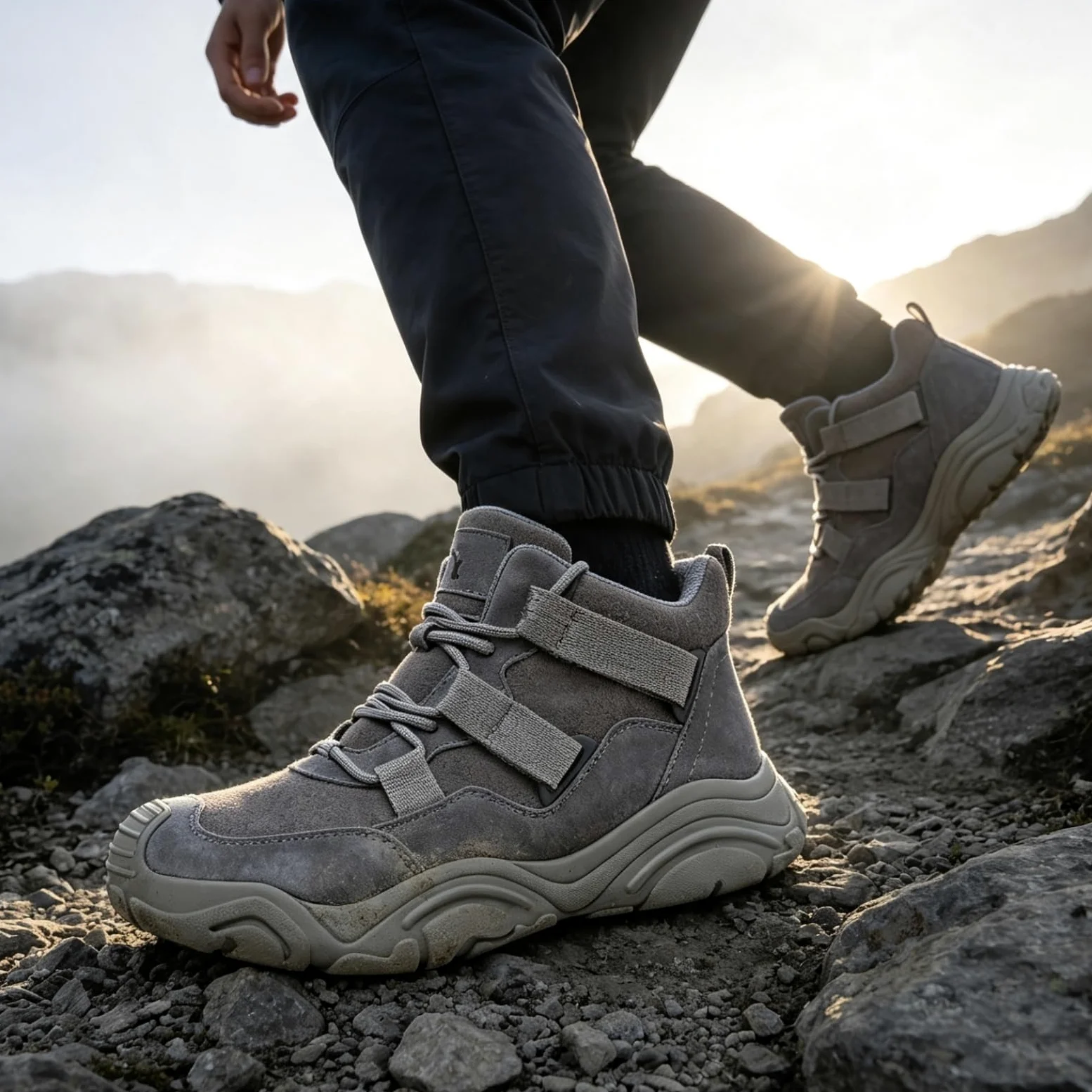 Botas Senderismo Impermeables Hombre Ligero Trekking Aire Libre | Ante Transpirable Caña Alta Con Cordones Antideslizante Con Plataforma Para Mochileros Acampadas Montaña
